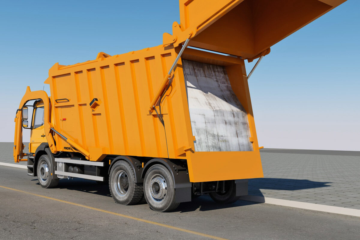 Mercedes Axor Garbage Truck 3D Model