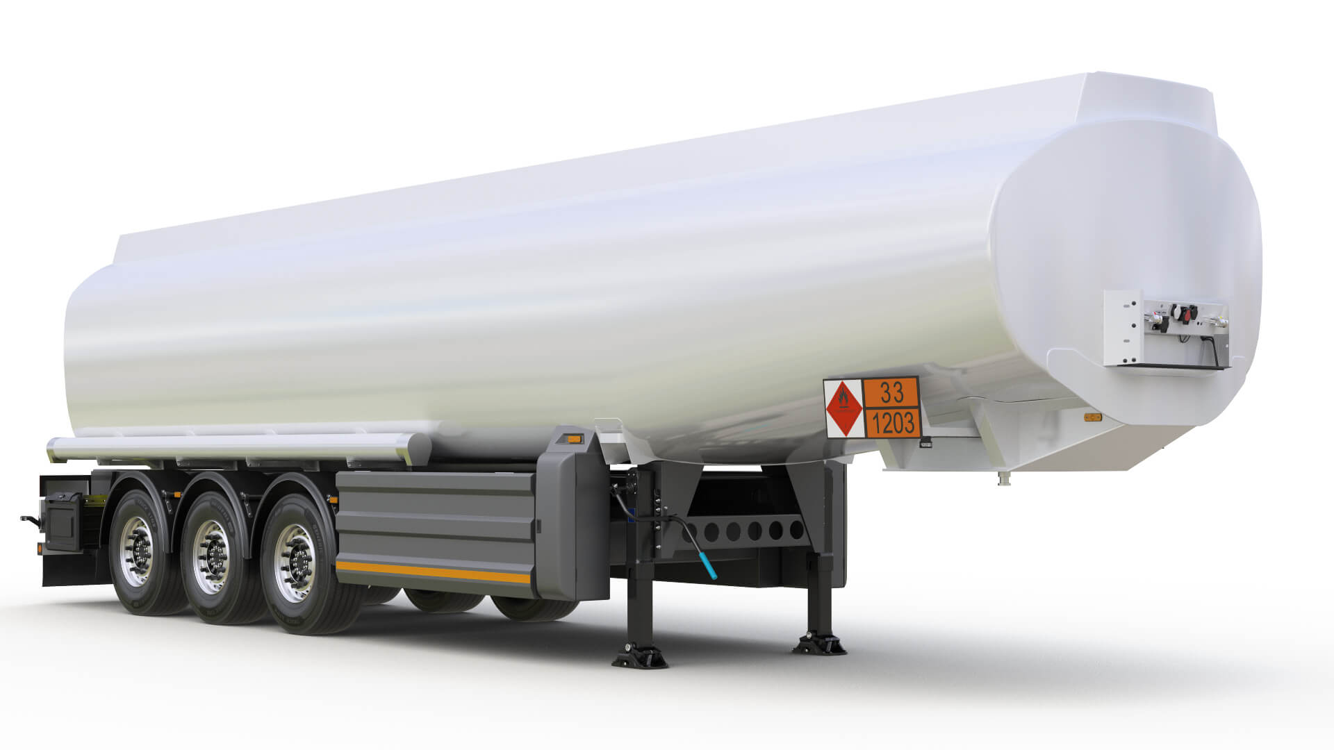 Tank Semi-Trailer Europe 3D Model