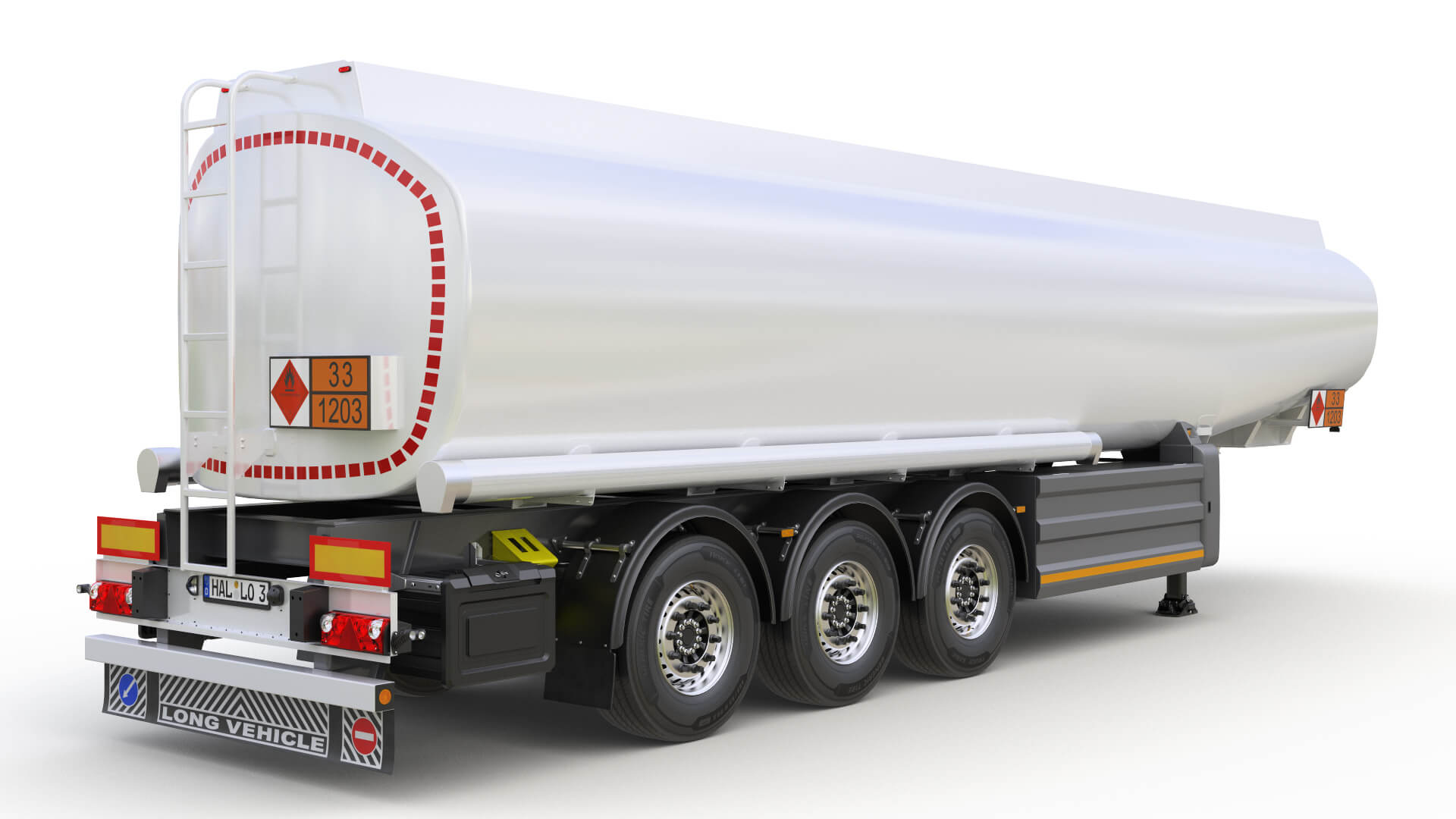 Tank Semi-Trailer Europe 3D Model