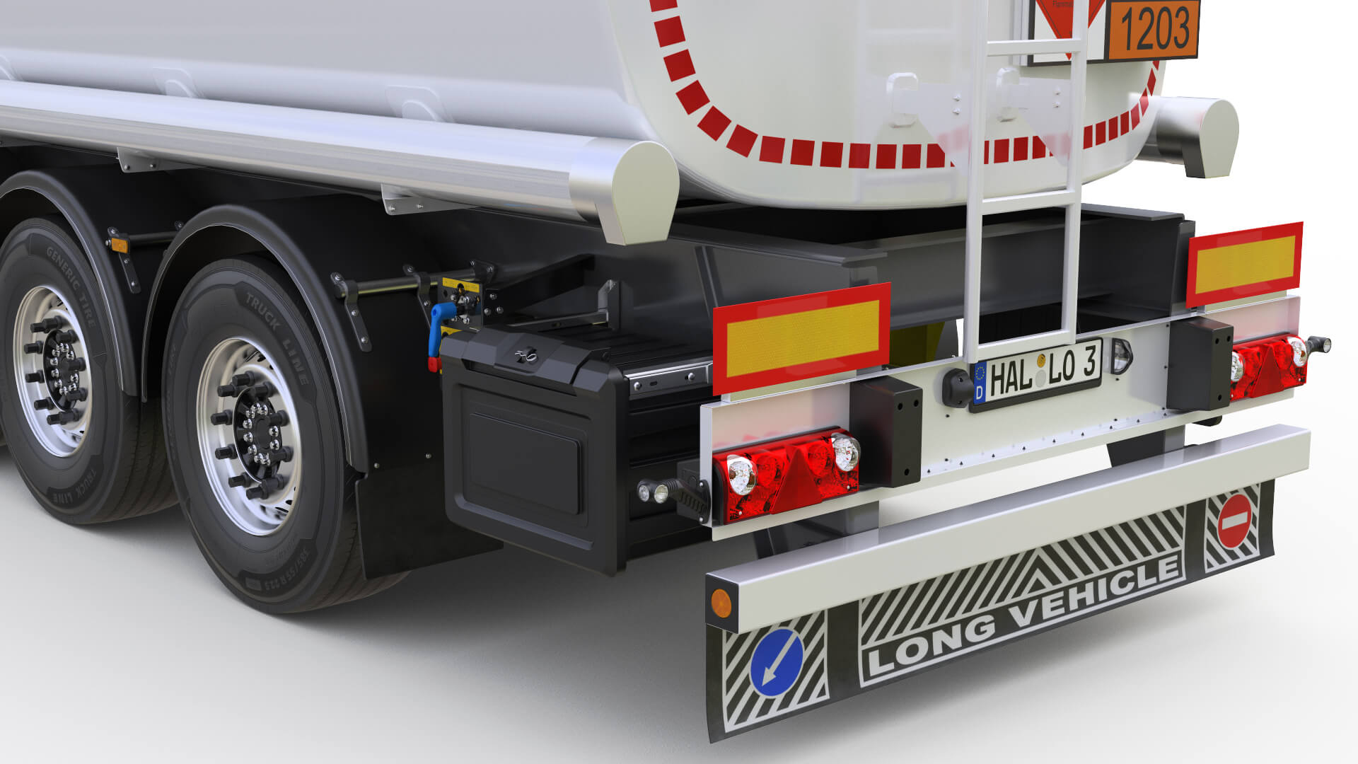 Tank Semi-Trailer Europe 3D Model