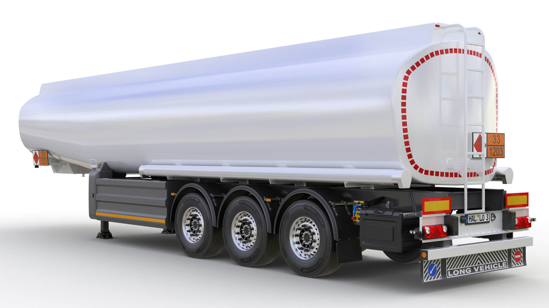 Tank Semi-Trailer Europe 3D Model