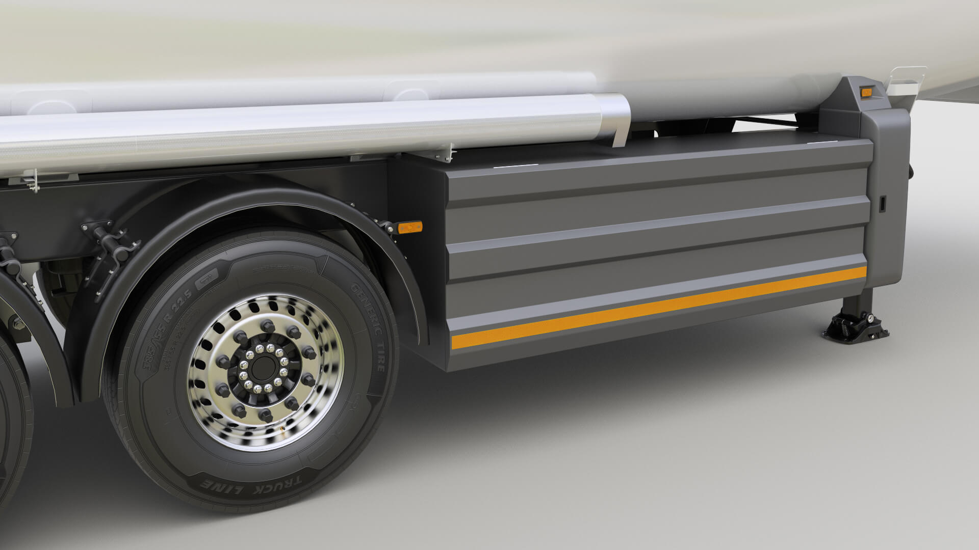 Tank Semi-Trailer Europe 3D Model