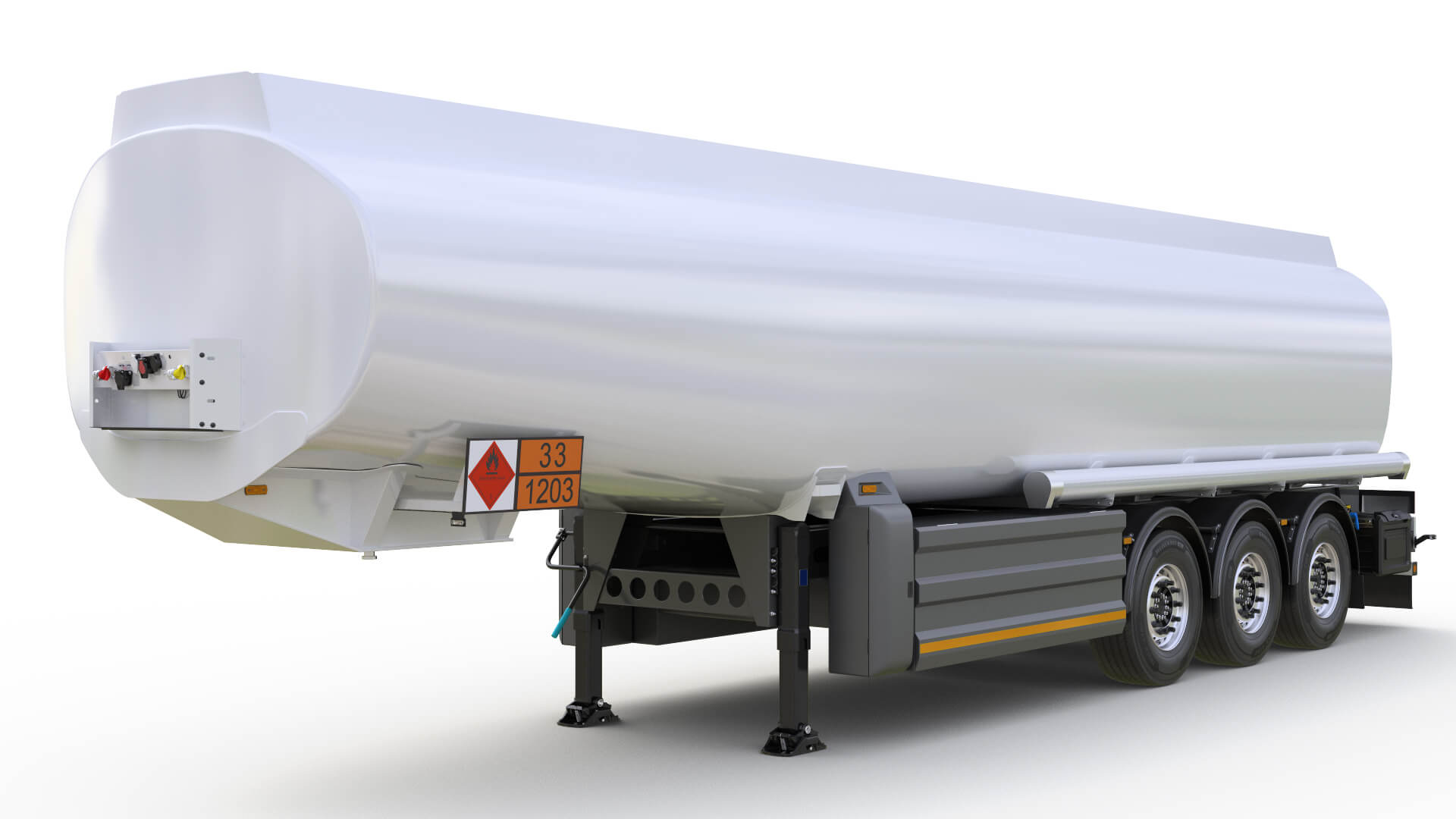 Tank Semi-Trailer Europe 3D Model