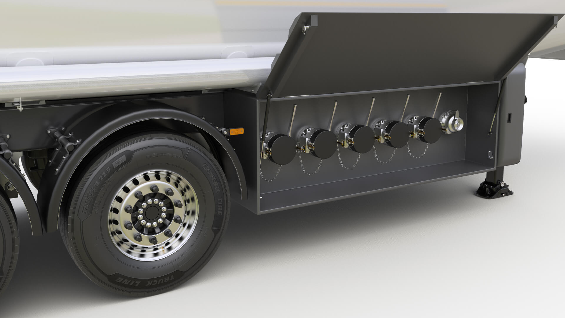 Tank Semi-Trailer Europe 3D Model
