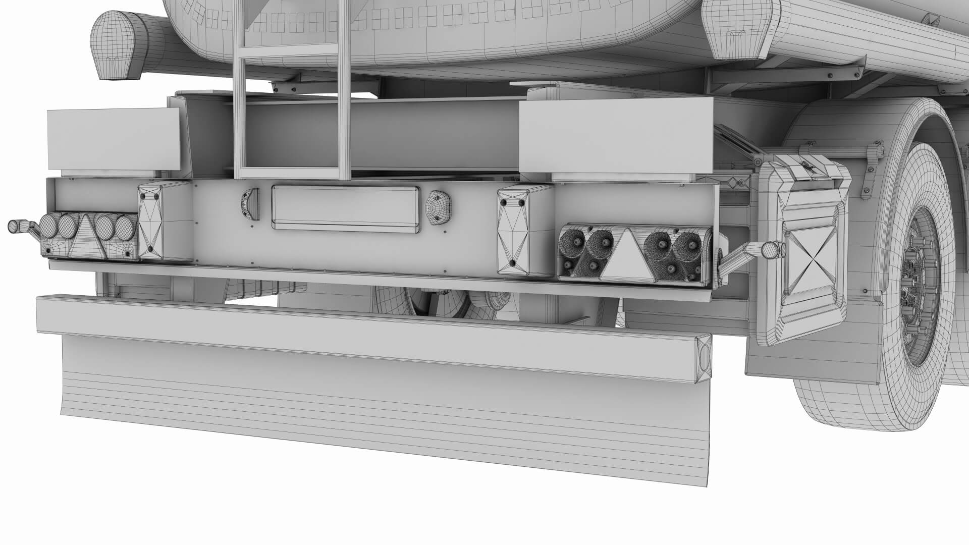 Tank Semi-Trailer Europe 3D Model