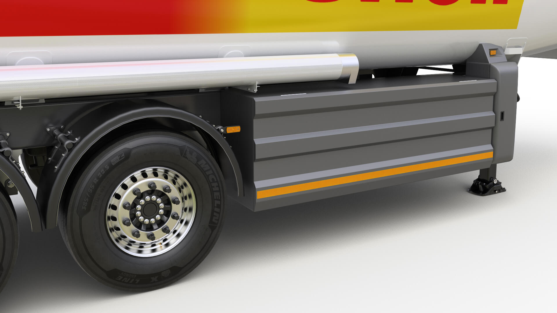 Tank Semi-Trailer SHELL 3D Model