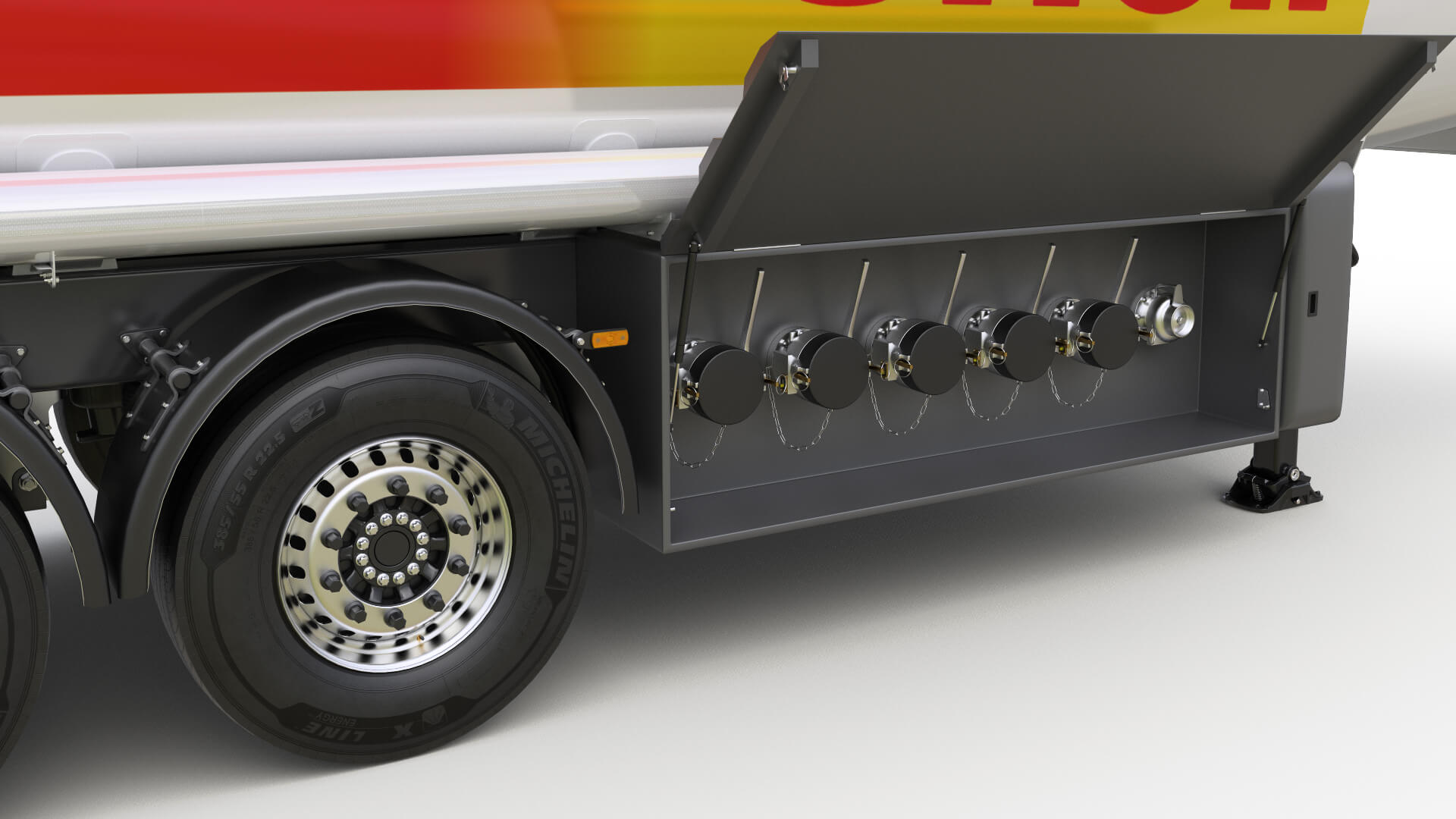 Tank Semi-Trailer SHELL 3D Model