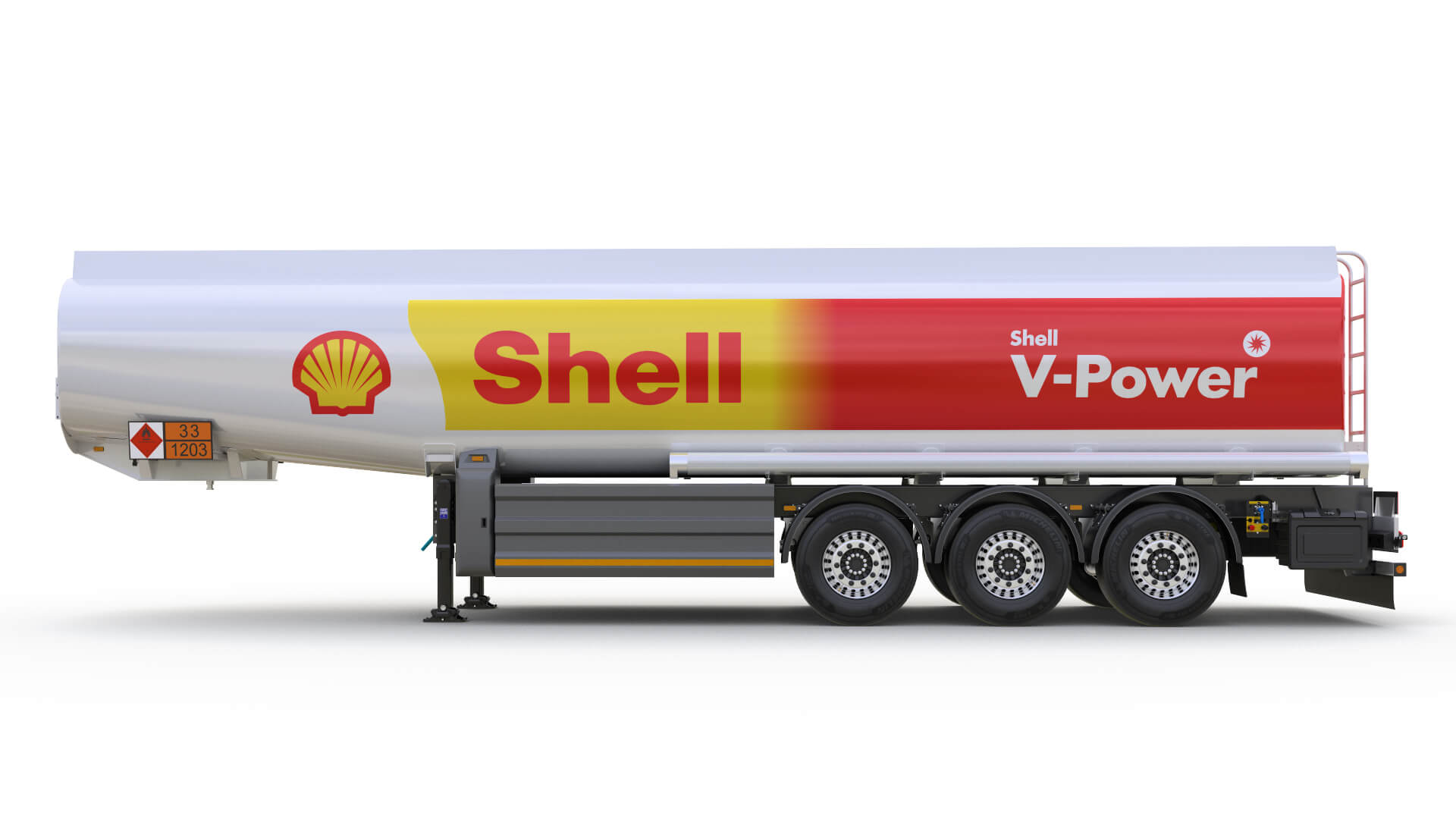 Tank Semi-Trailer SHELL 3D Model