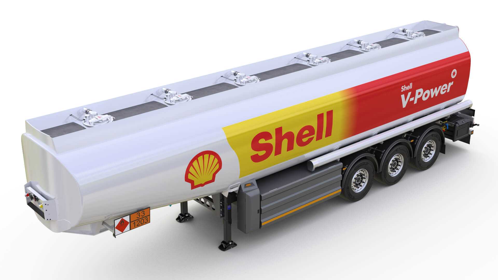 Tank Semi-Trailer SHELL 3D Model