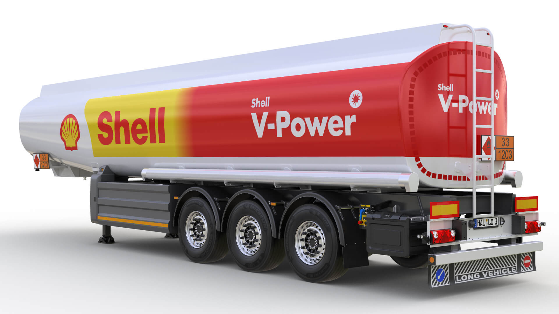 Tank Semi-Trailer SHELL 3D Model