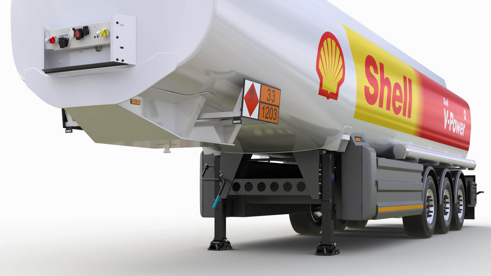 Tank Semi-Trailer SHELL 3D Model