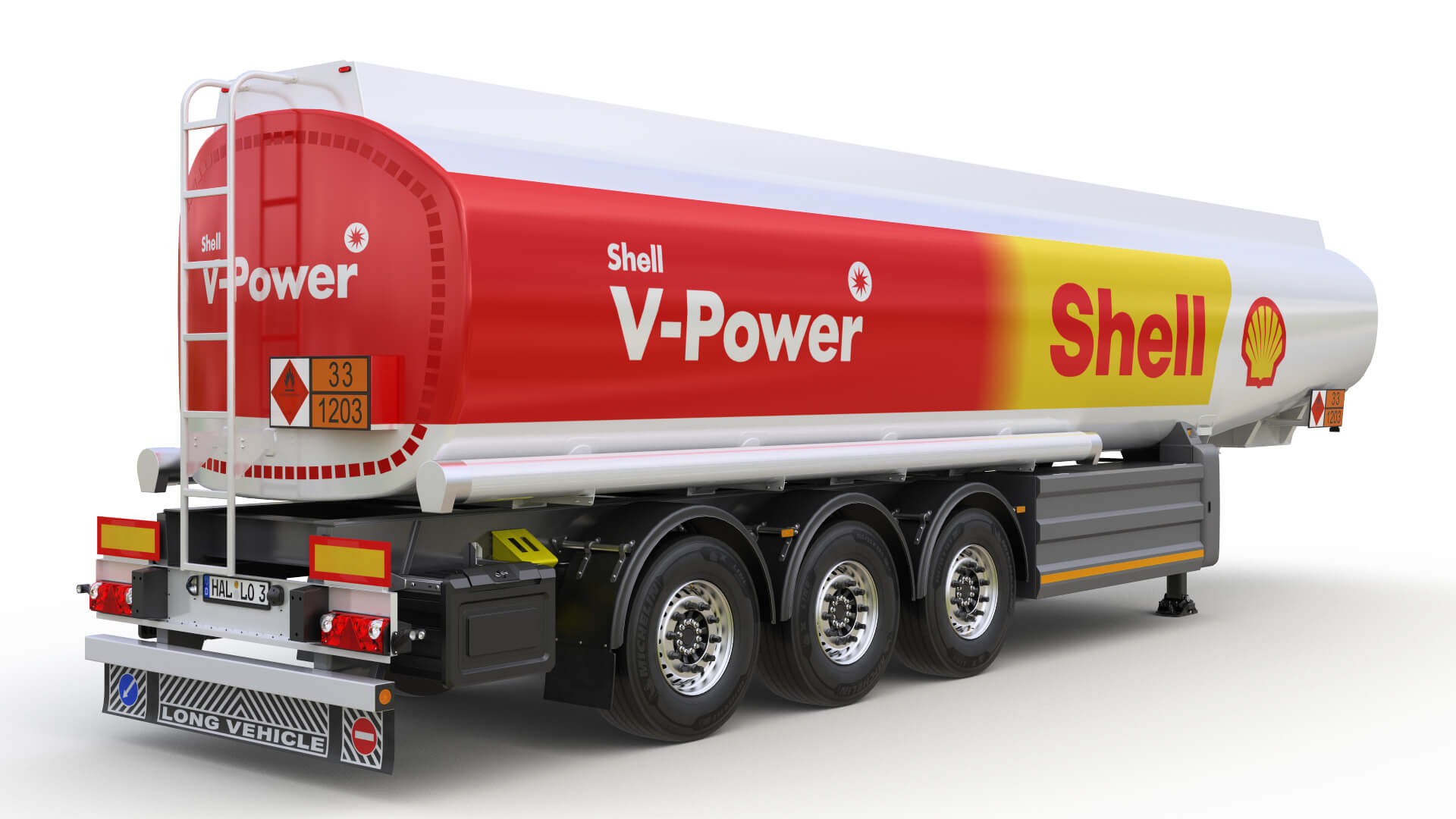 Tank Semi-Trailer SHELL 3D Model