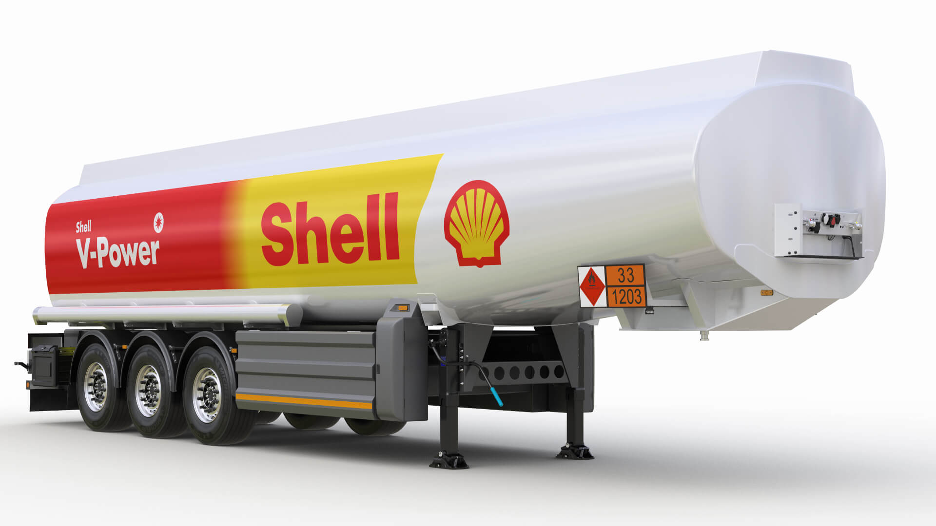 Tank Semi-Trailer SHELL 3D Model