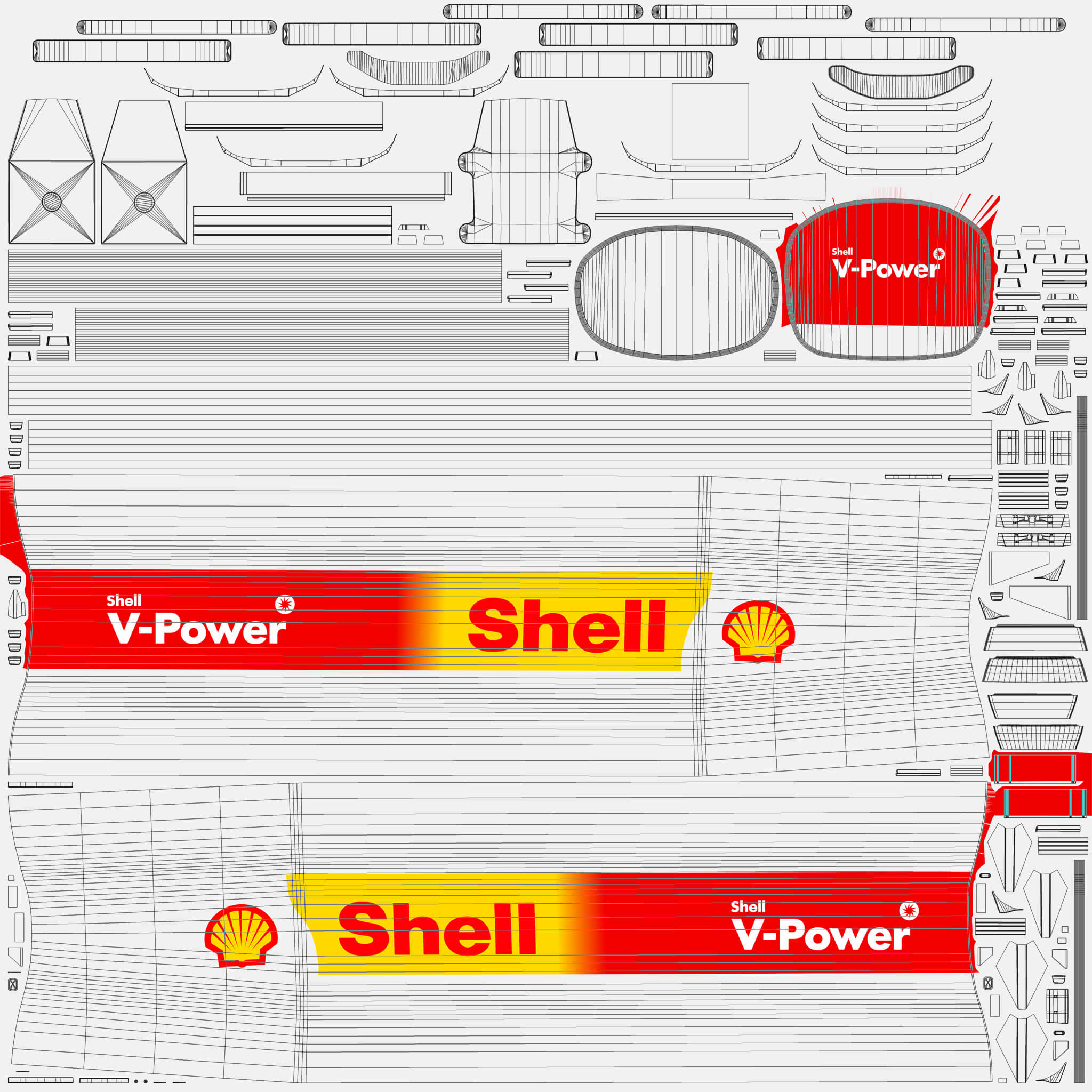 Tank Semi-Trailer SHELL 3D Model