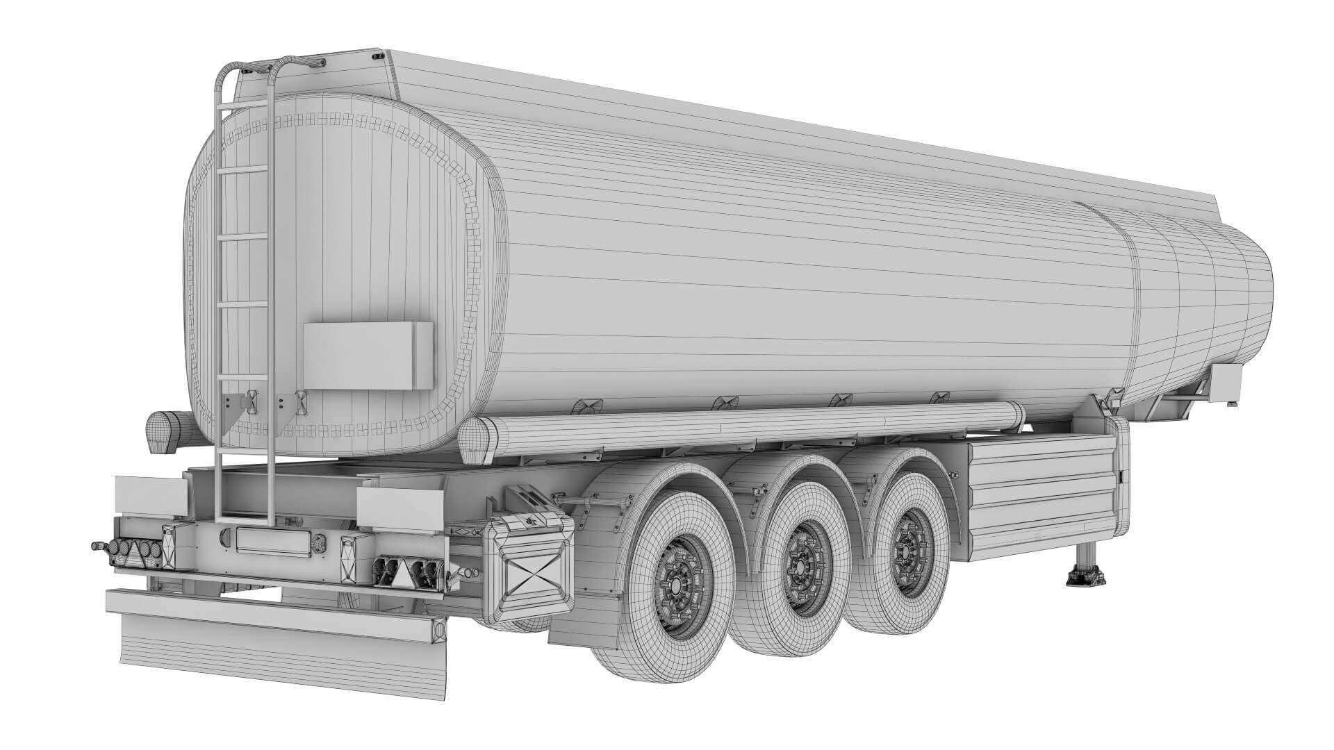 Tank Semi-Trailer SHELL 3D Model