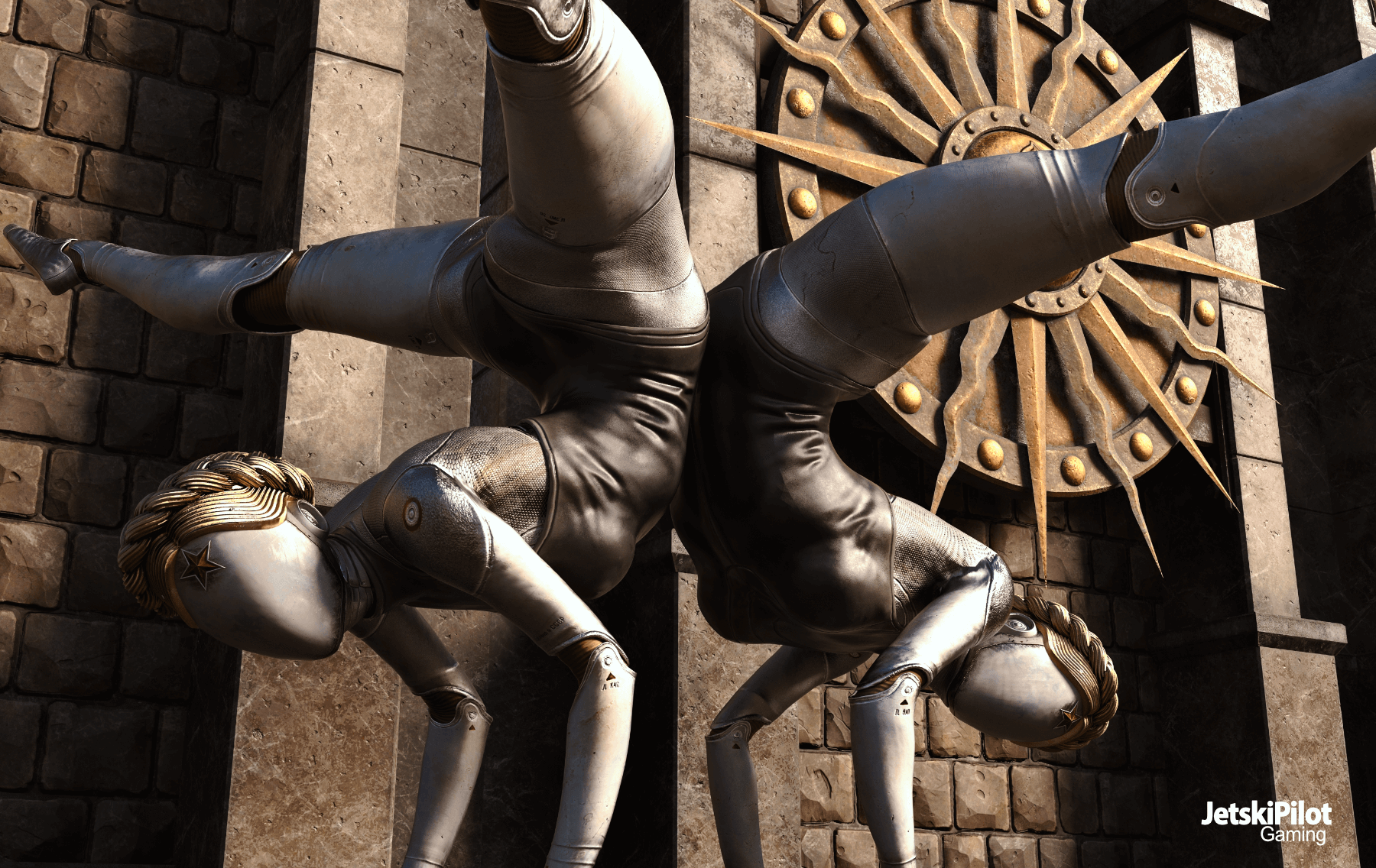 Balancing Twins 3D Render, Digital Artwork by JetskiPilot