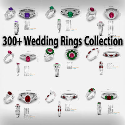 300 and More Wedding Rings Collection