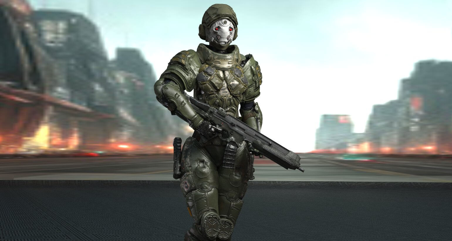 Female Special Forces Soldier Work in Progress 3D Render, Digital Artwork by Jibicoco