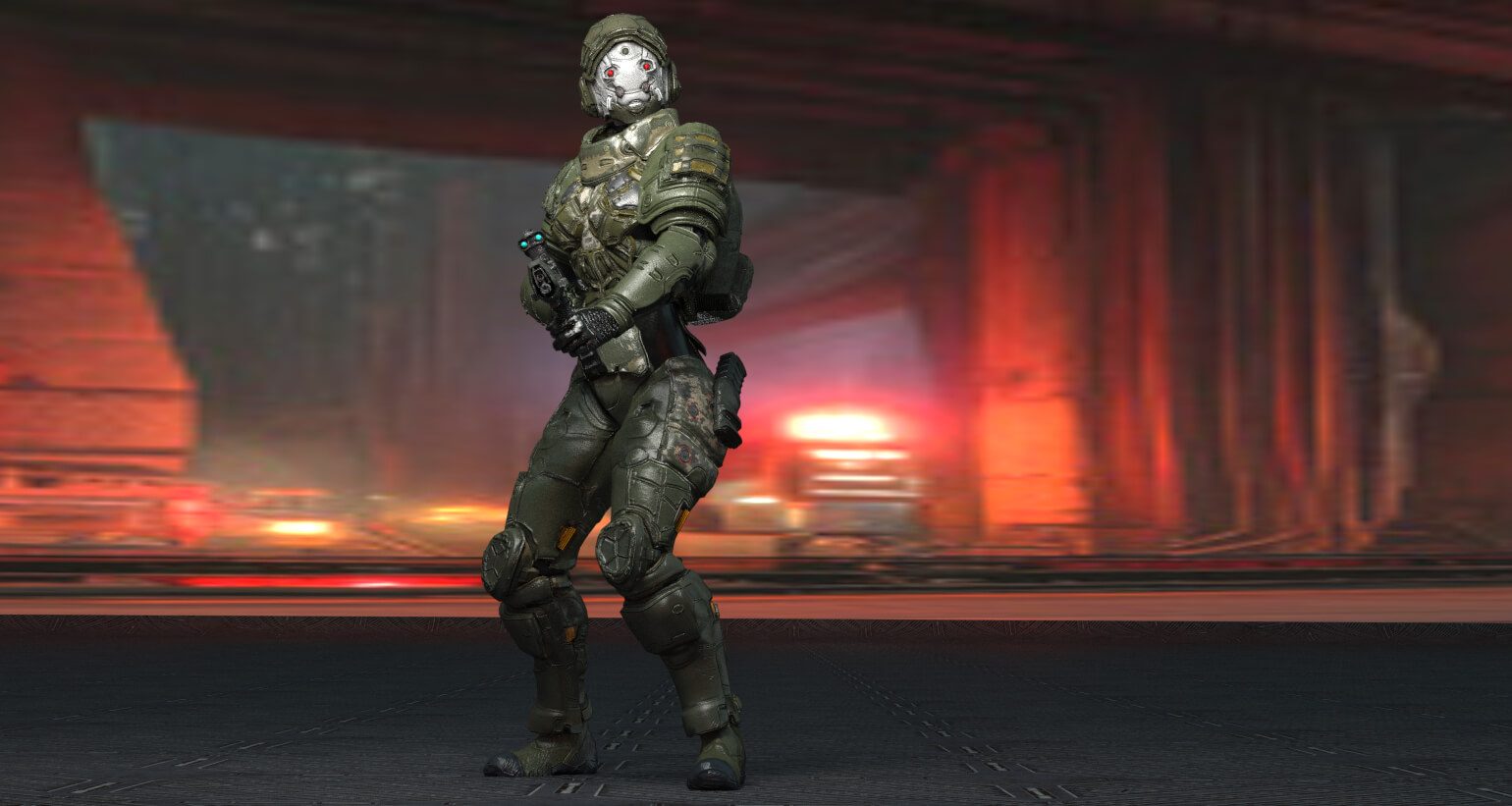 Female Special Forces Soldier Work in Progress 3D Render, Digital Artwork by Jibicoco