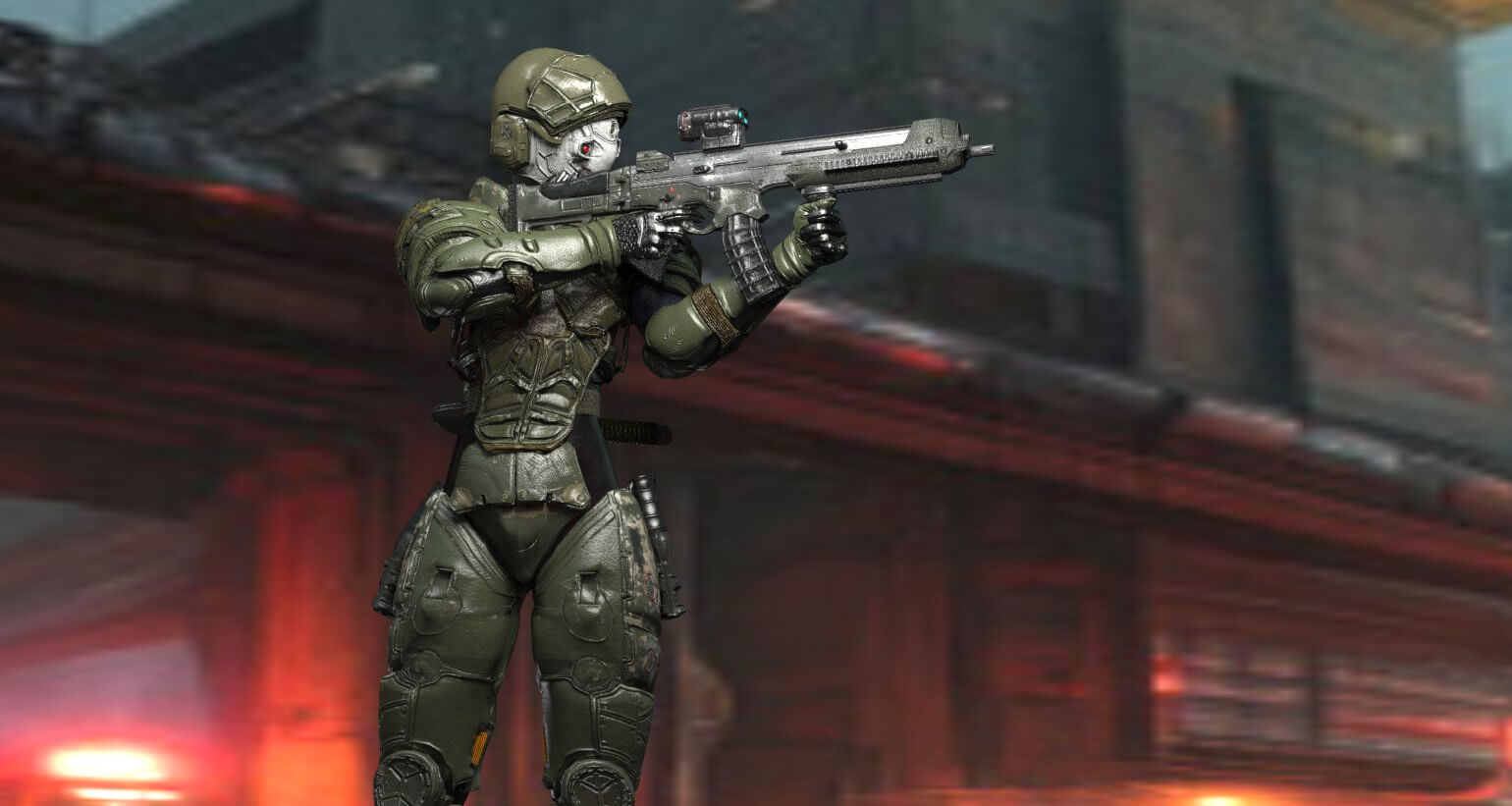 Female Special Forces Soldier Work in Progress 3D Render, Digital Artwork by Jibicoco