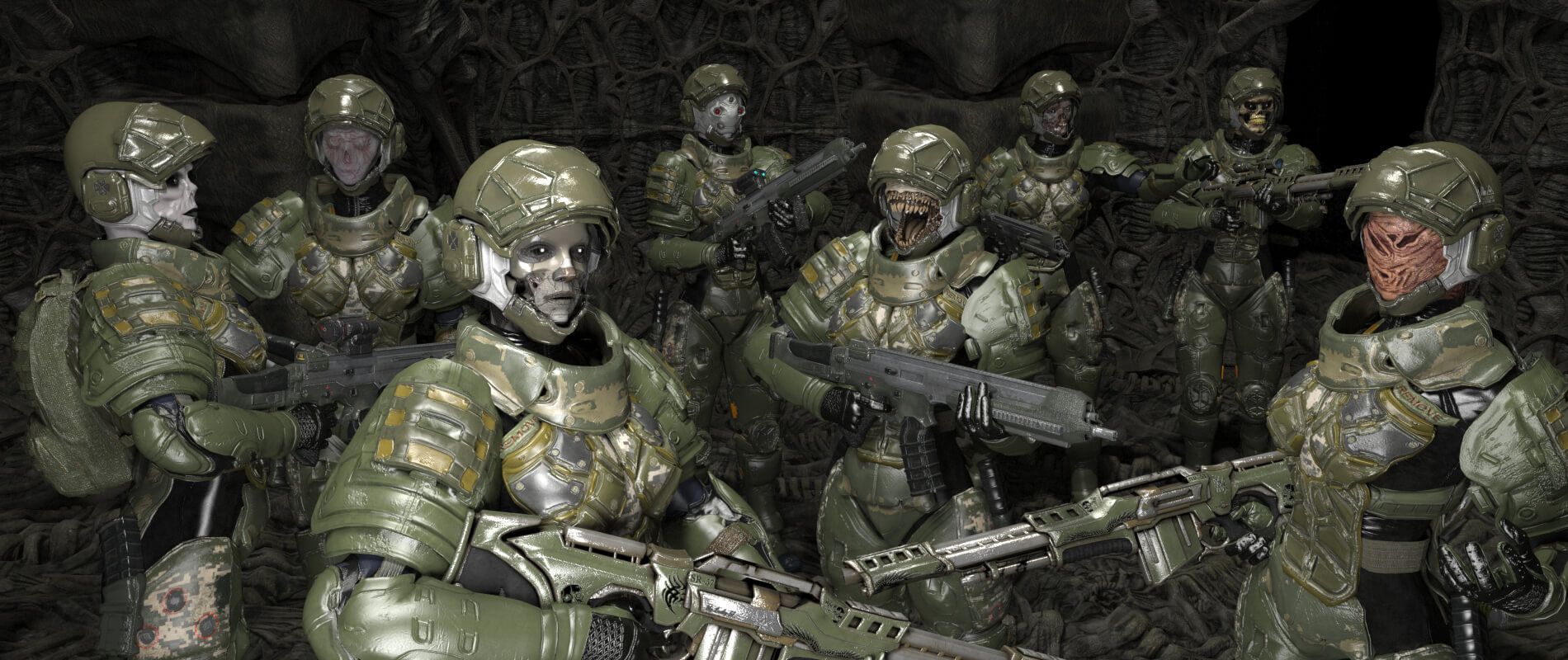 Special Force Space Force Futur Freestuff 3D Render, Digital Artwork by Jibicoco