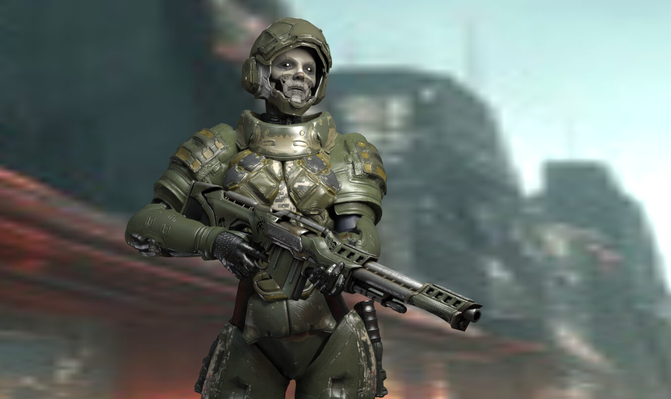 Special Force Space Force Futur Freestuff 3D Render, Digital Artwork by Jibicoco
