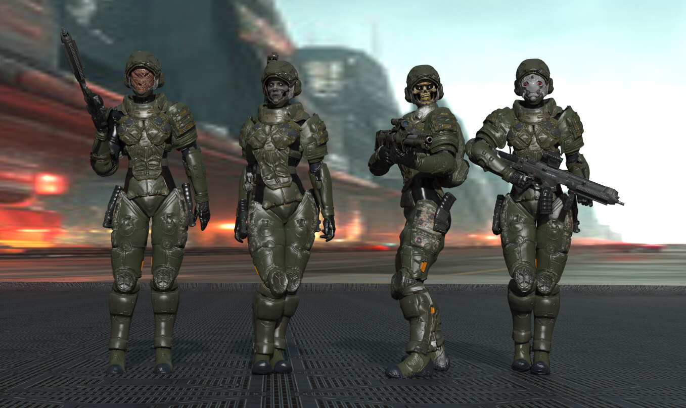 Special Force Space Force Futur Freestuff 3D Render, Digital Artwork by Jibicoco