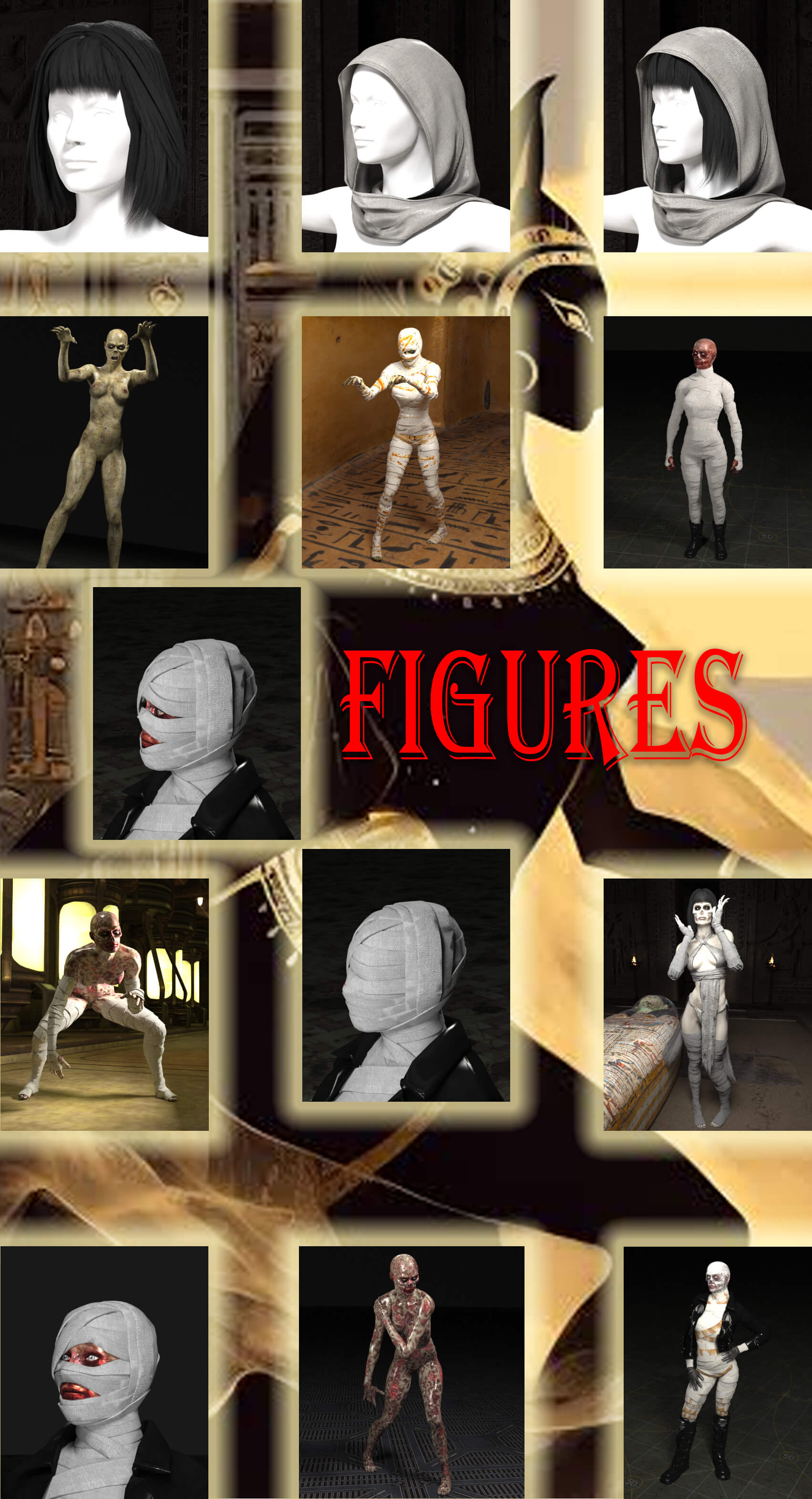 Mummy or Freya for Poser Compatible Daz3D Daz Content