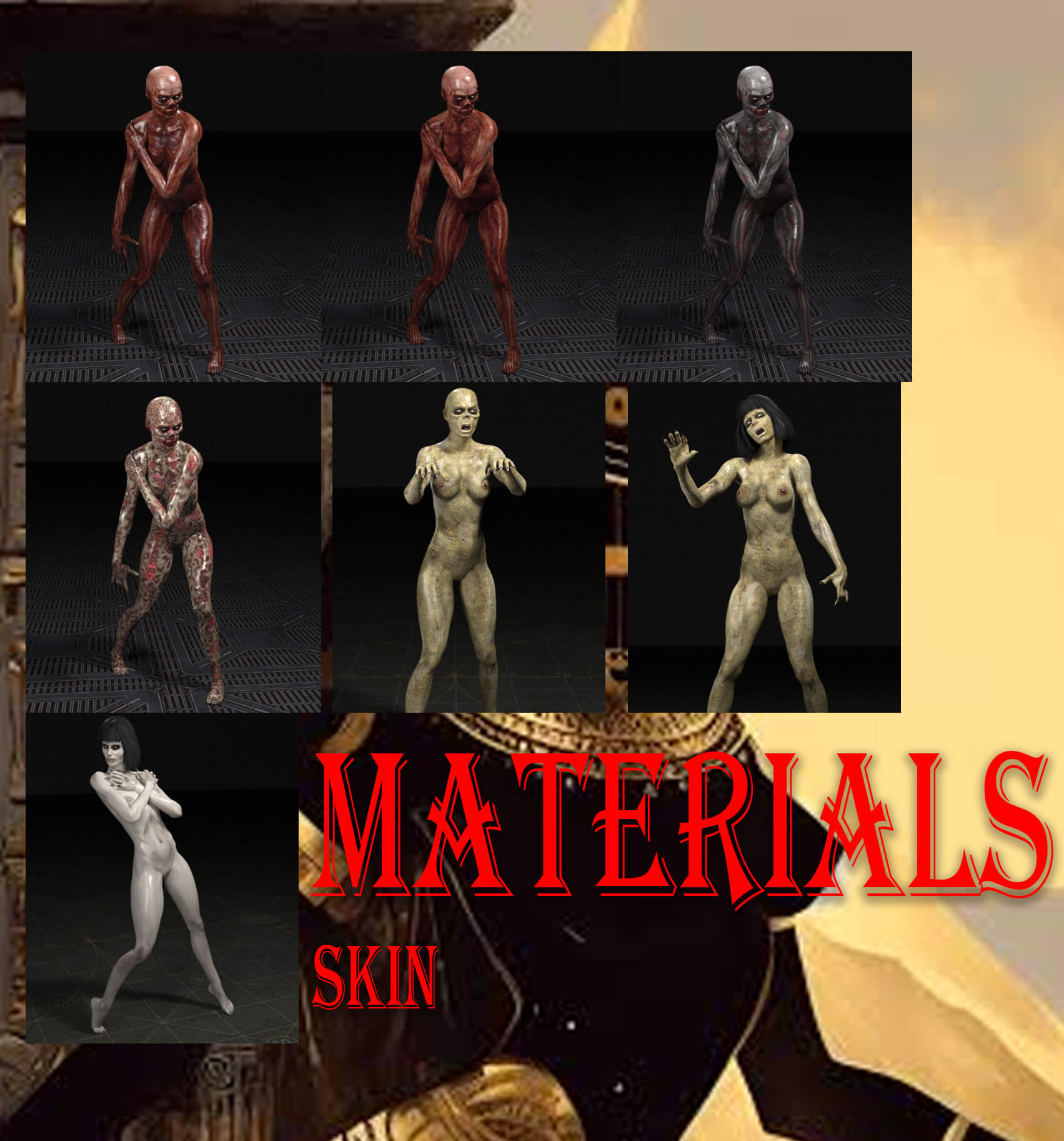 Mummy or Freya for Poser Compatible Daz3D Daz Content
