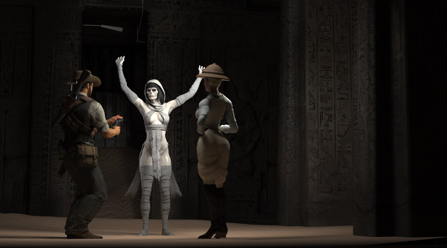 Mummy or Freya for Poser Compatible Daz3D Daz Content