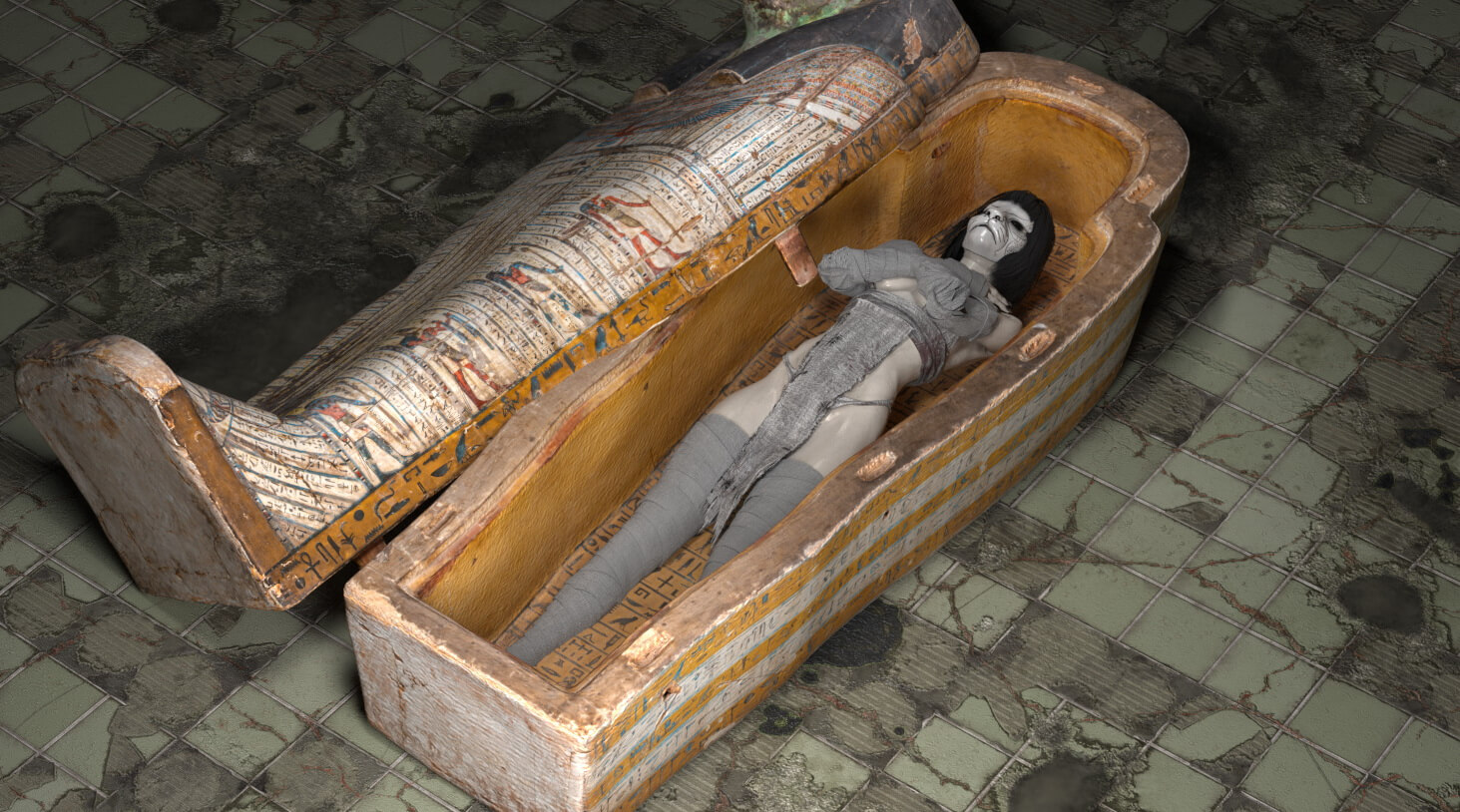 Mummy or Freya for Poser Compatible Daz3D Daz Content