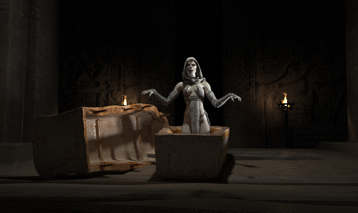 Mummy or Freya for Poser Compatible Daz3D Daz Content