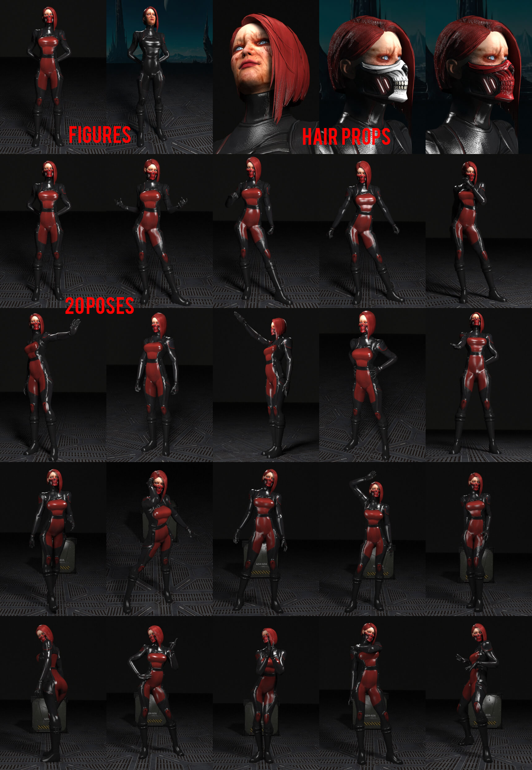 Sinthea Shmidt Low Poly Marvel Futur for Poser Cmptbl Daz3D Daz Content