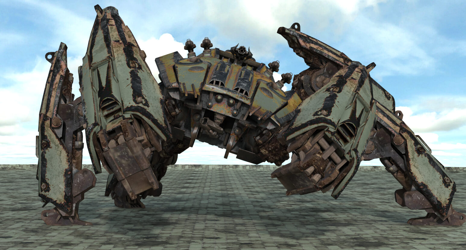 Strider Robot for Poser Compatible DAZ3D - Free Daz Content by Jibicoco