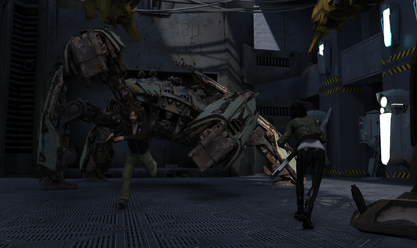 Strider Robot for Poser Compatible DAZ3D - Free Daz Content by Jibicoco