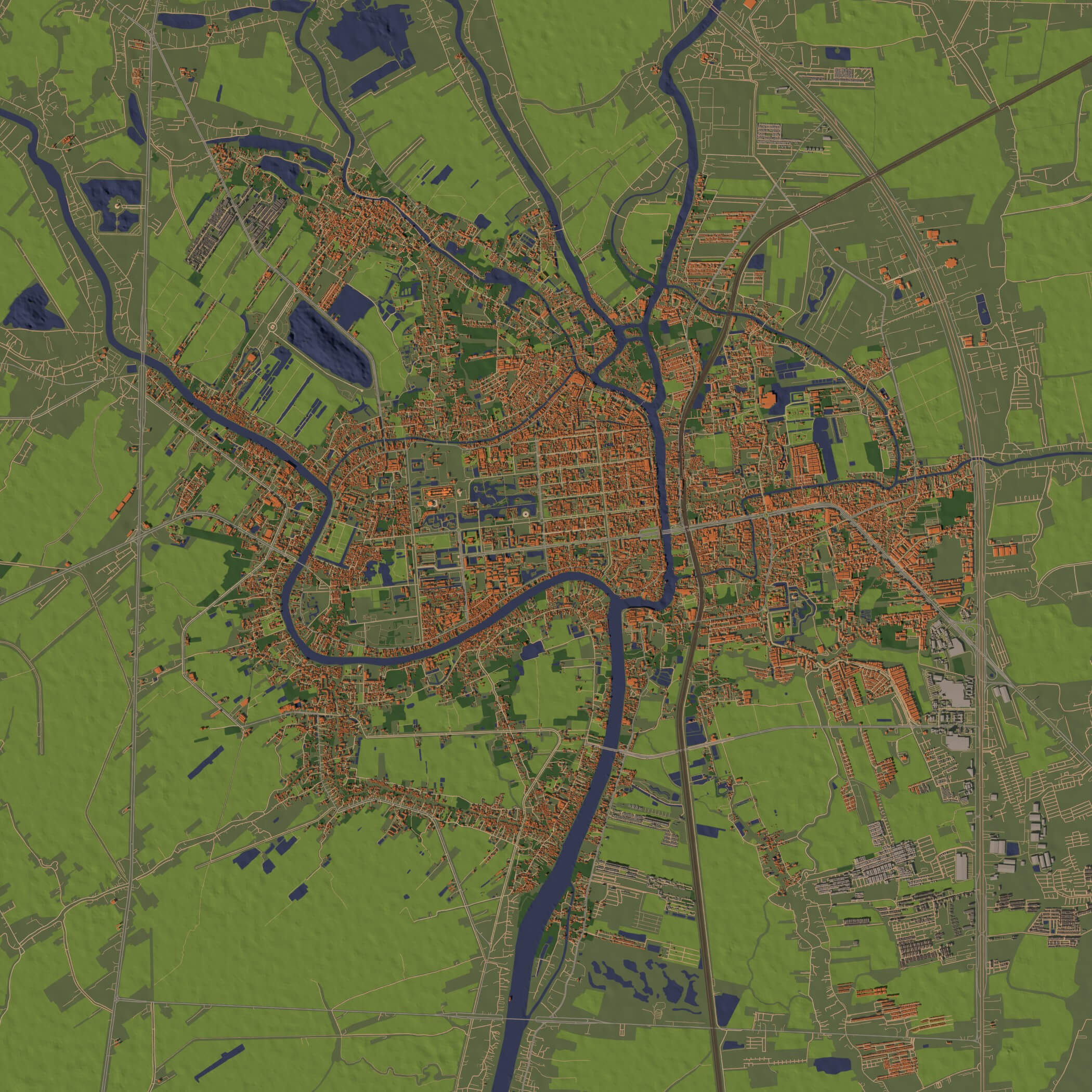 Ayutthaya Thailand - city and urban 3D Model