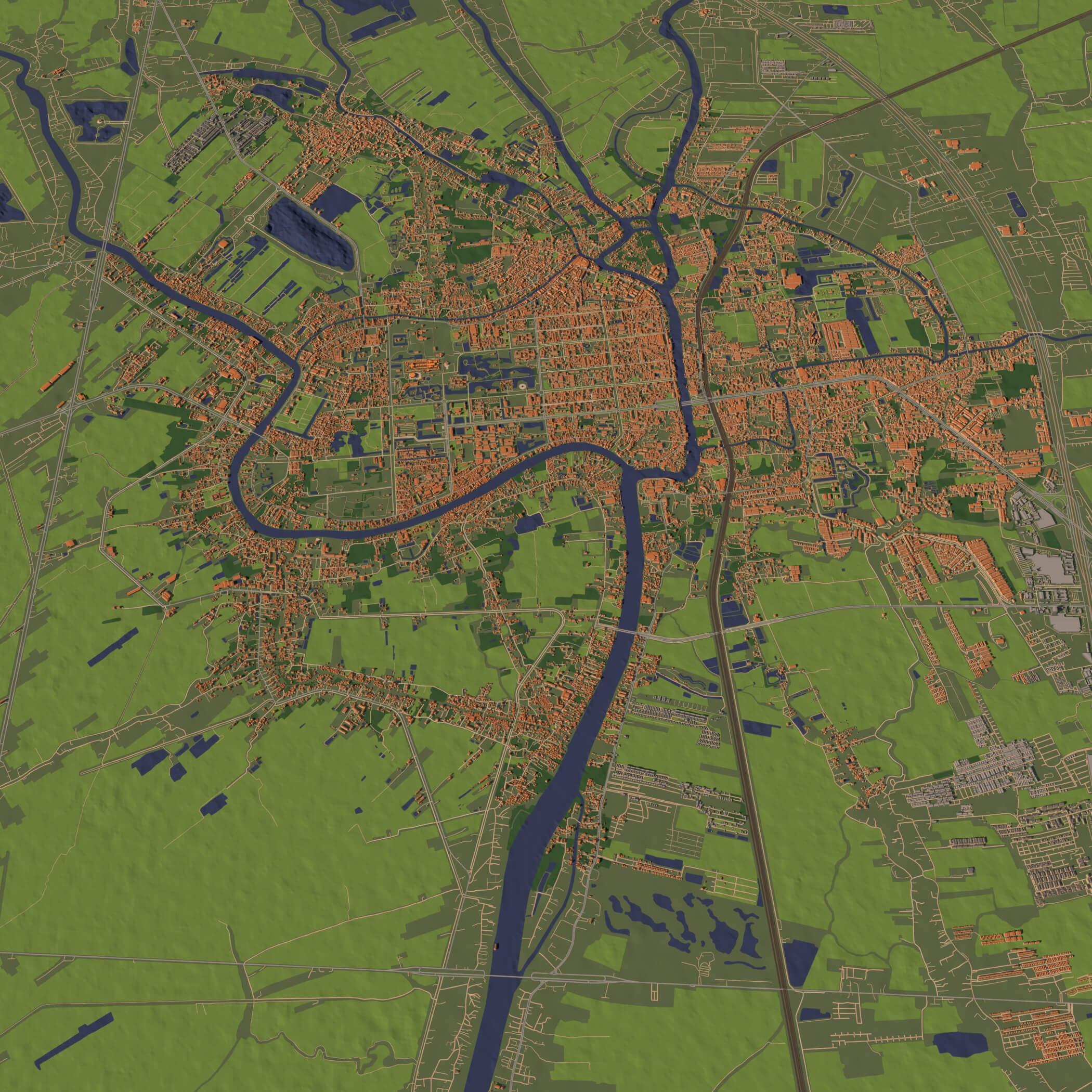 Ayutthaya Thailand - city and urban 3D Model