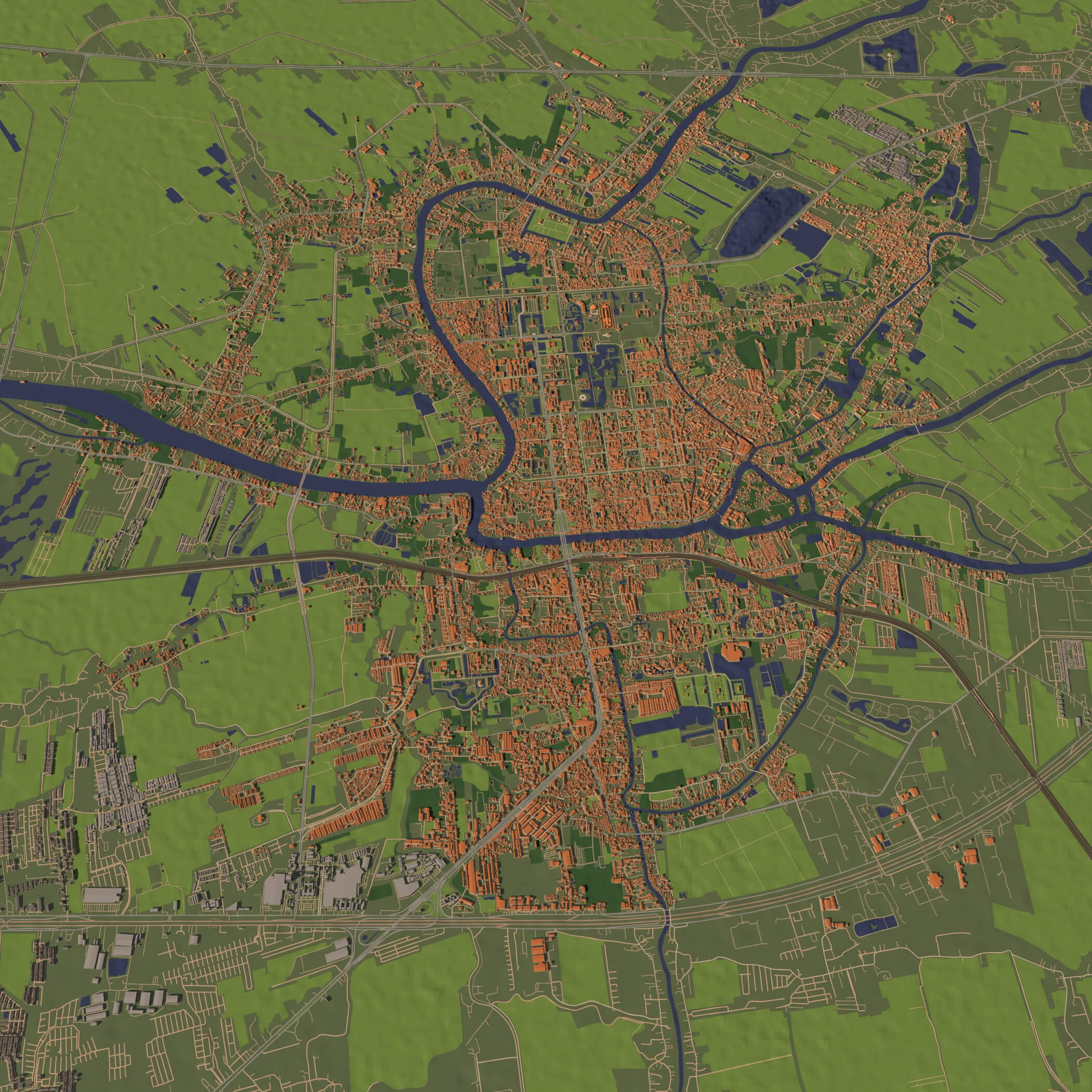 Ayutthaya Thailand - city and urban 3D Model