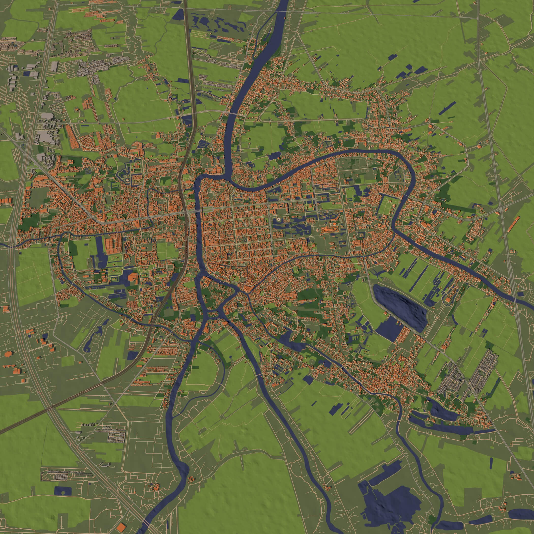 Ayutthaya Thailand - city and urban 3D Model