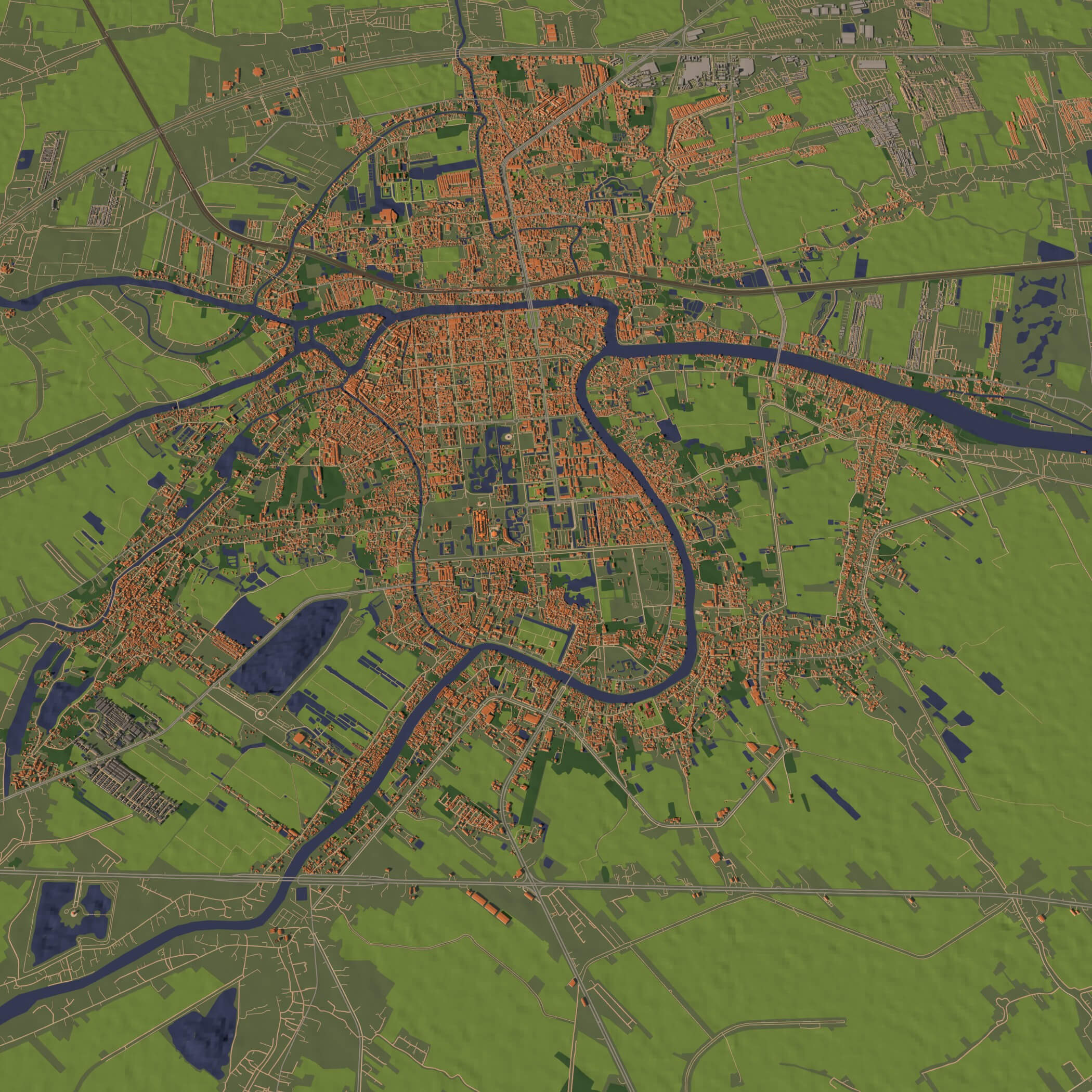 Ayutthaya Thailand - city and urban 3D Model