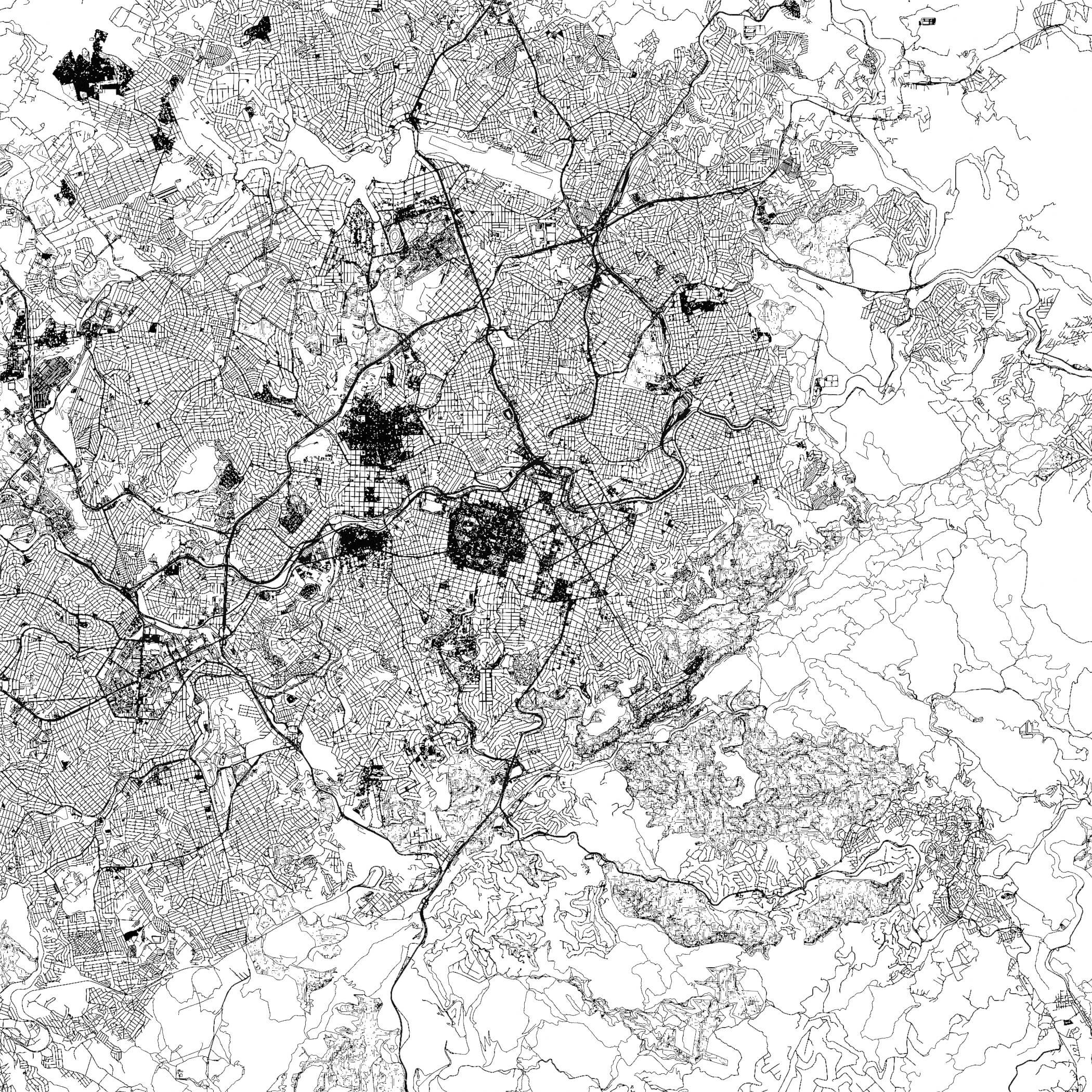 Belo Horizonte Brazil - city and urban in 25 km x 25 km 3D Model