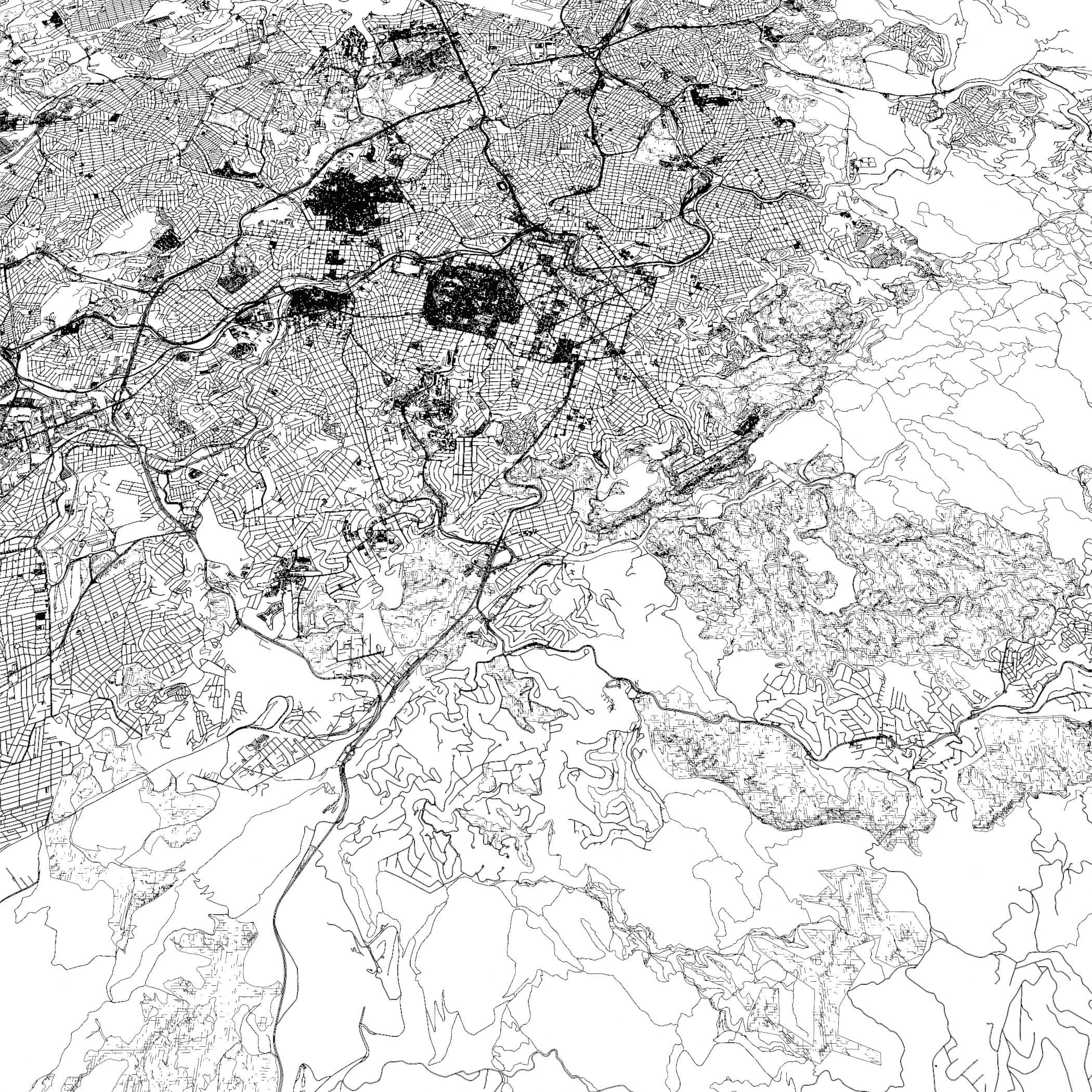 Belo Horizonte Brazil - city and urban in 25 km x 25 km 3D Model