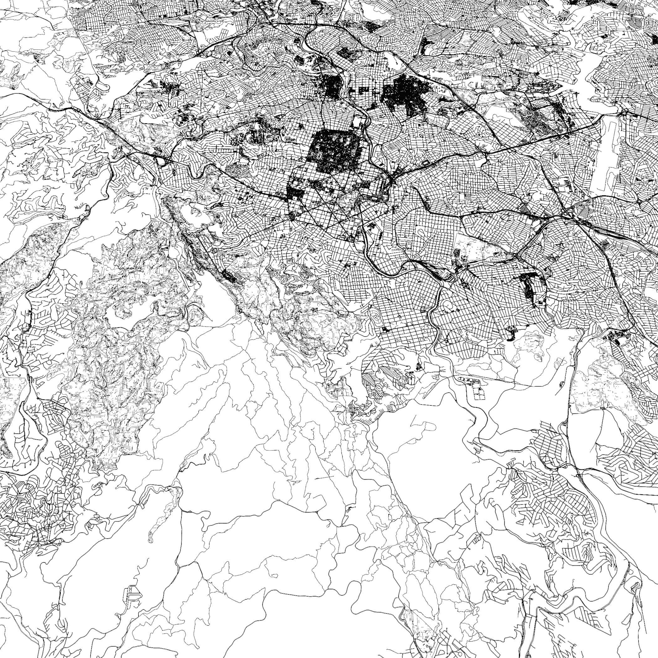 Belo Horizonte Brazil - city and urban in 25 km x 25 km 3D Model
