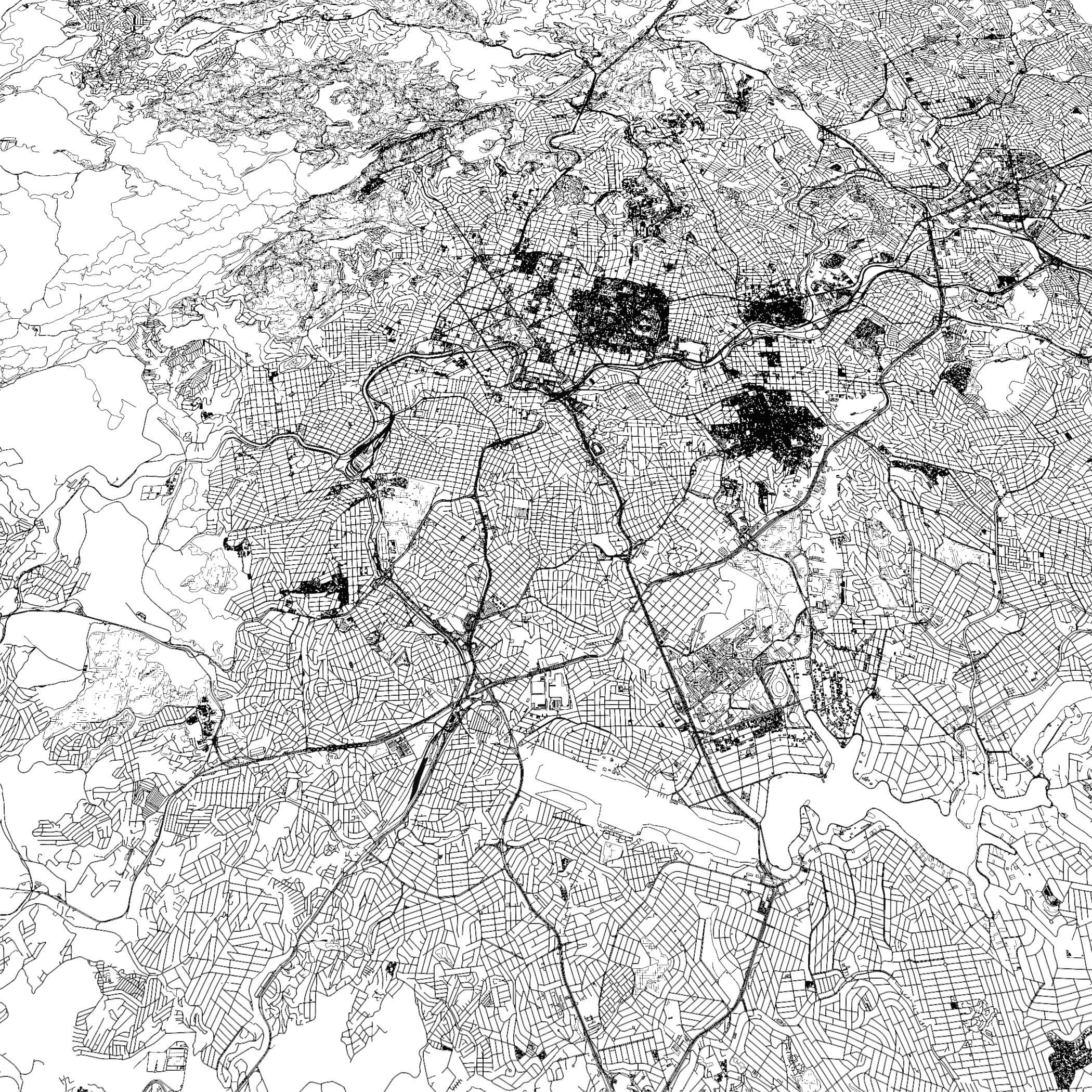 Belo Horizonte Brazil - city and urban in 25 km x 25 km 3D Model