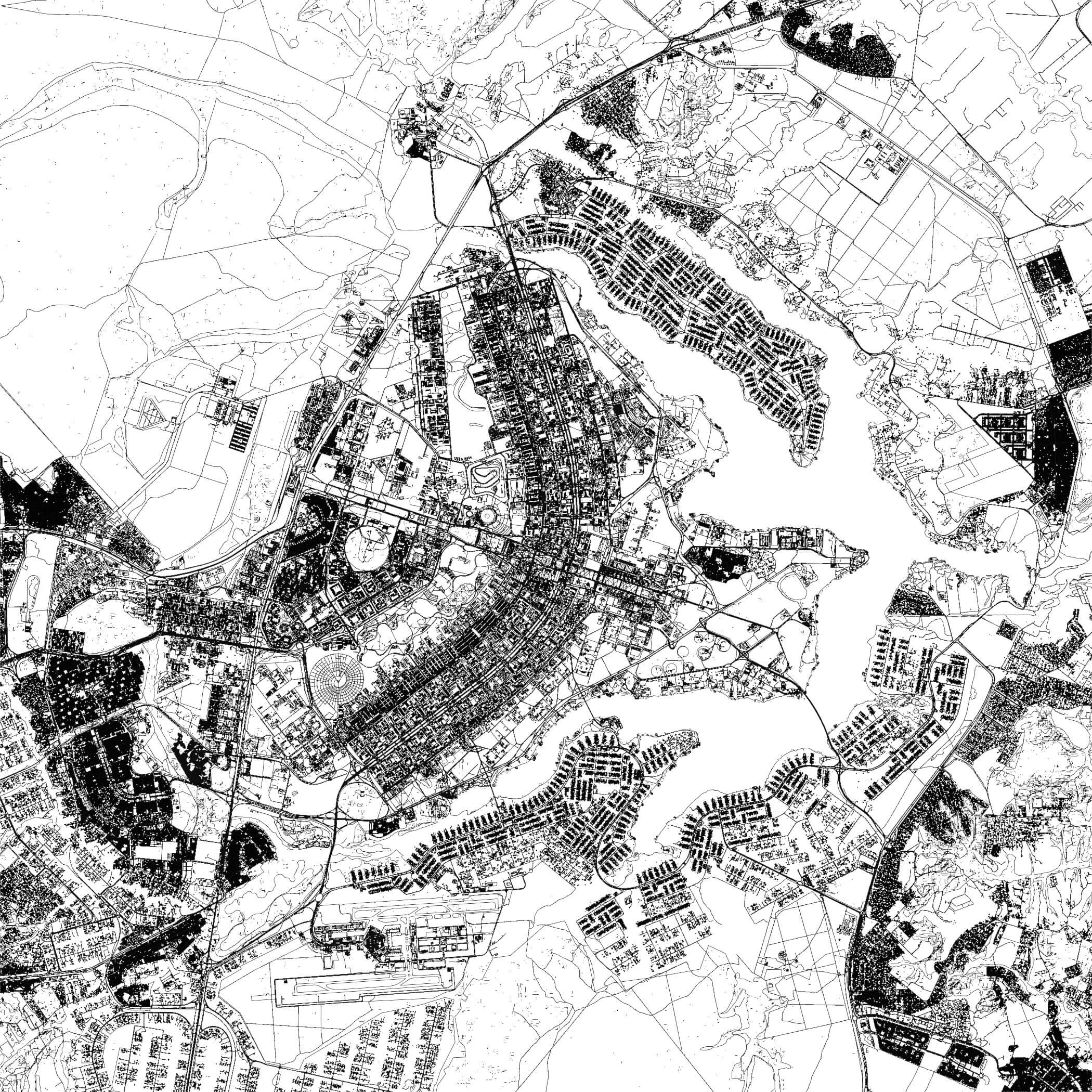 Brasilia Brazil - city and urban in 25 km x 25 km 3D Model