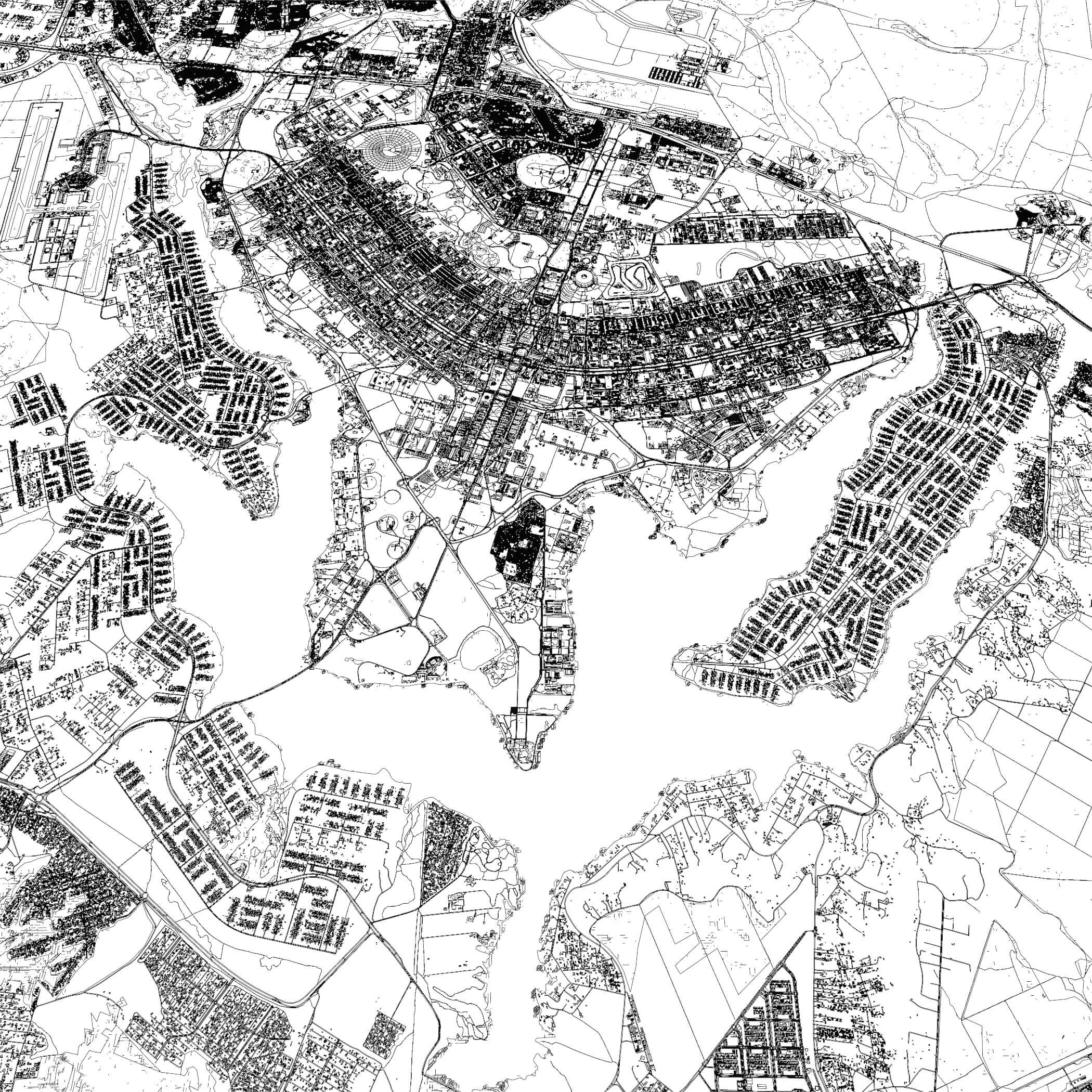 Brasilia Brazil - city and urban in 25 km x 25 km 3D Model