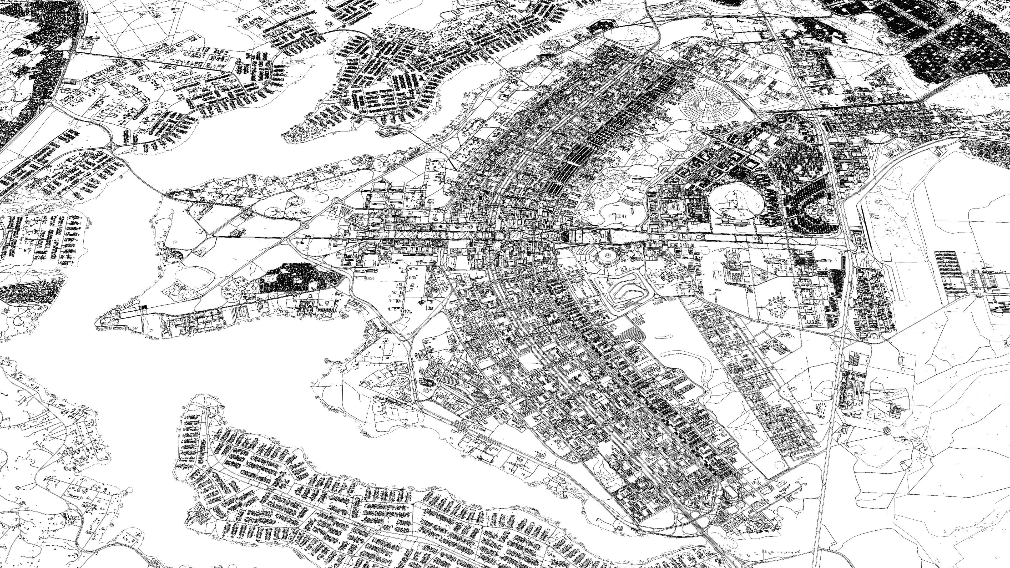 Brasilia Brazil - city and urban in 25 km x 25 km 3D Model