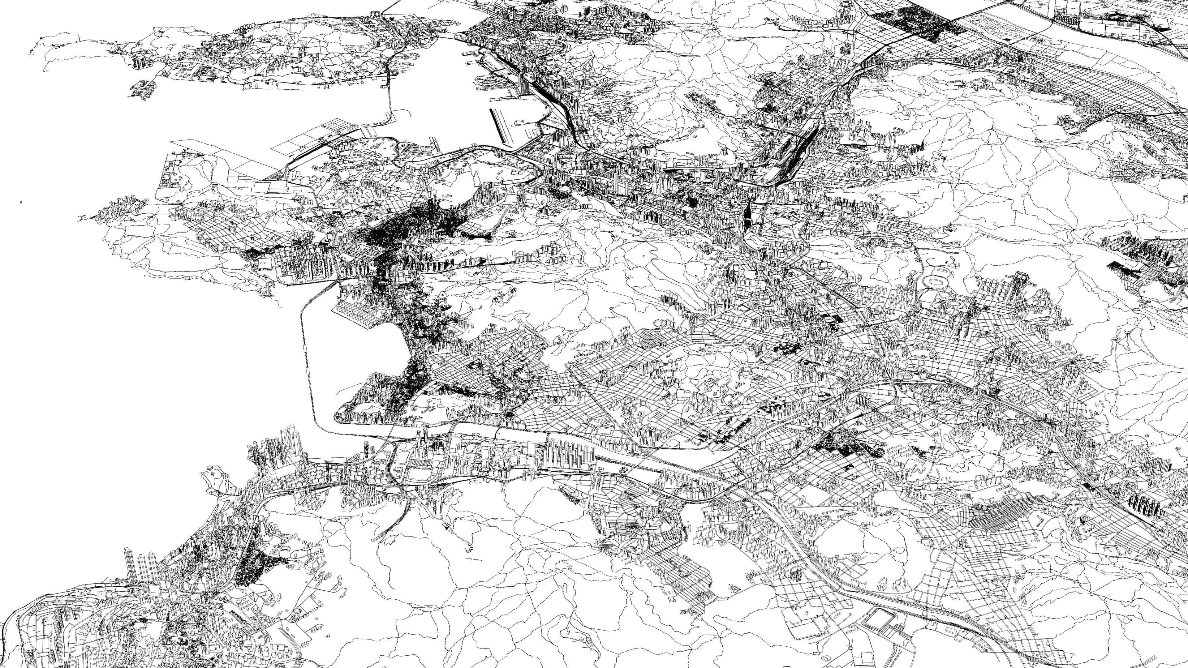Busan South Korea - city and urban in 25 km x 25 km 3D Model