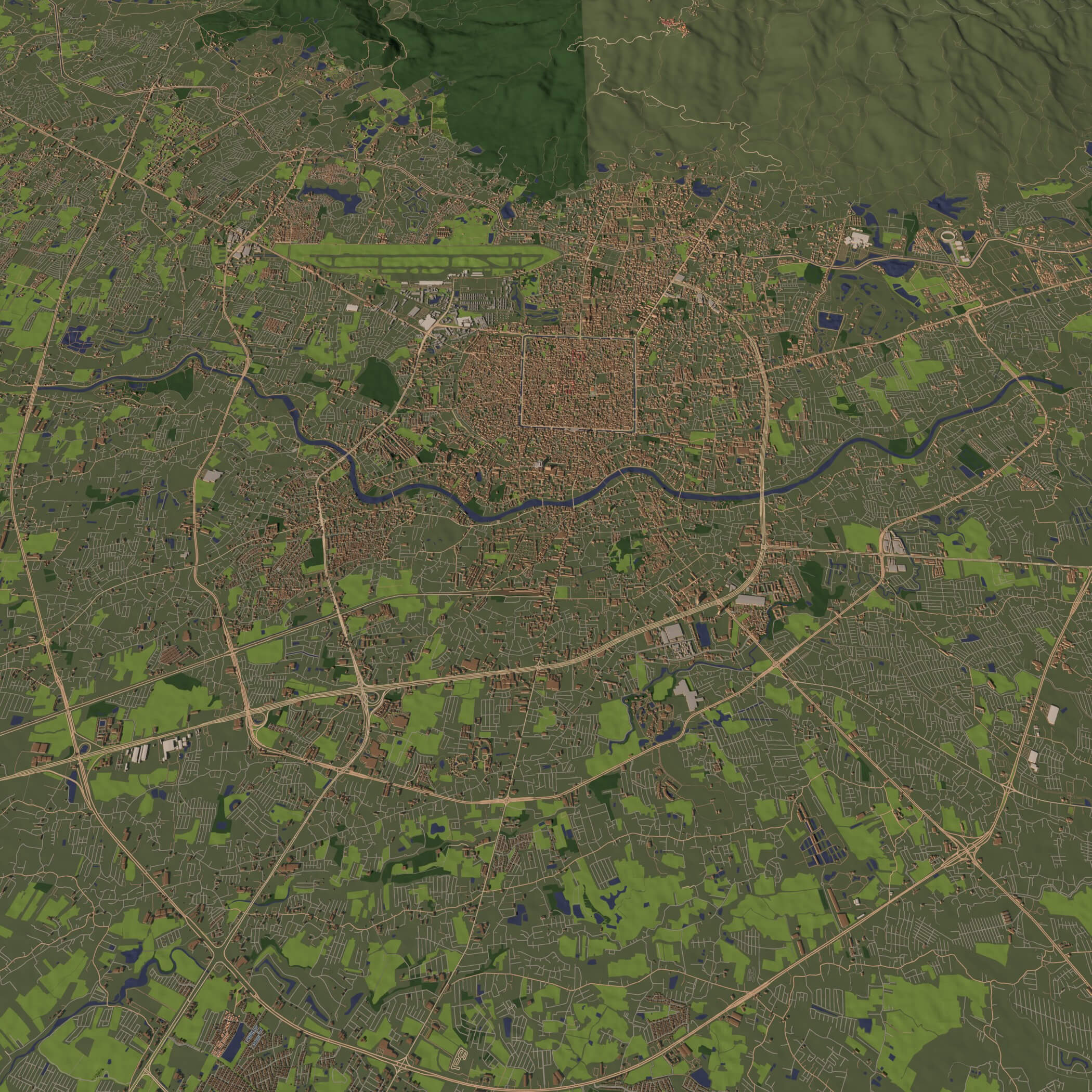Chiang Mai Thailand - City and Urban 3D Model