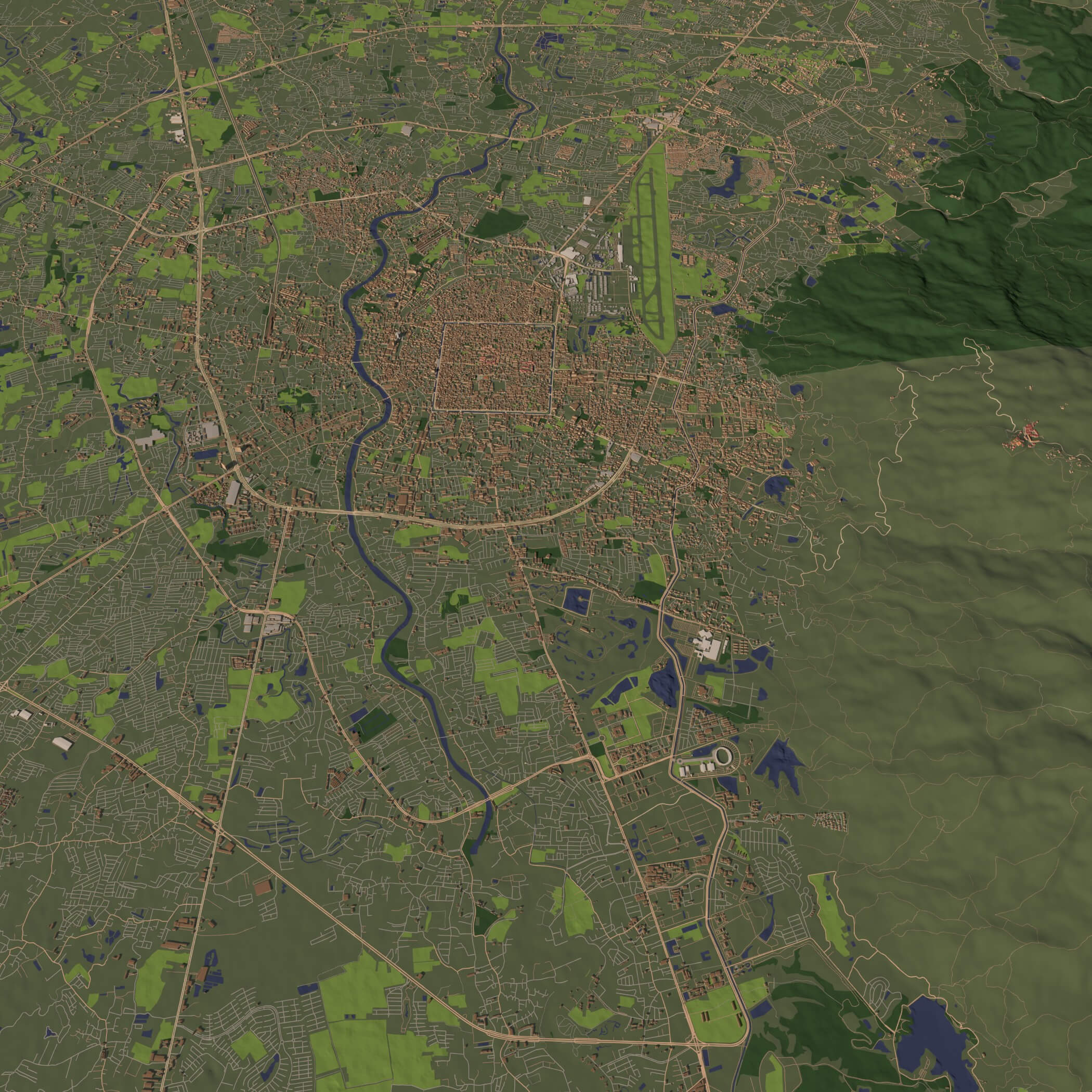 Chiang Mai Thailand - City and Urban 3D Model